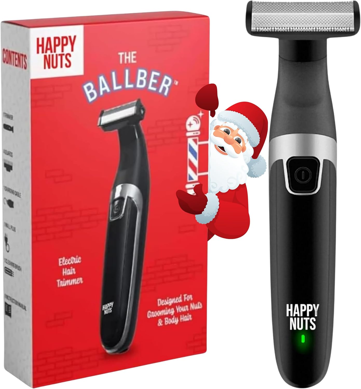  مكينة حلاقة للجسم والمناطق الحساسة للرجال Ballber من HAPPY NUTS 