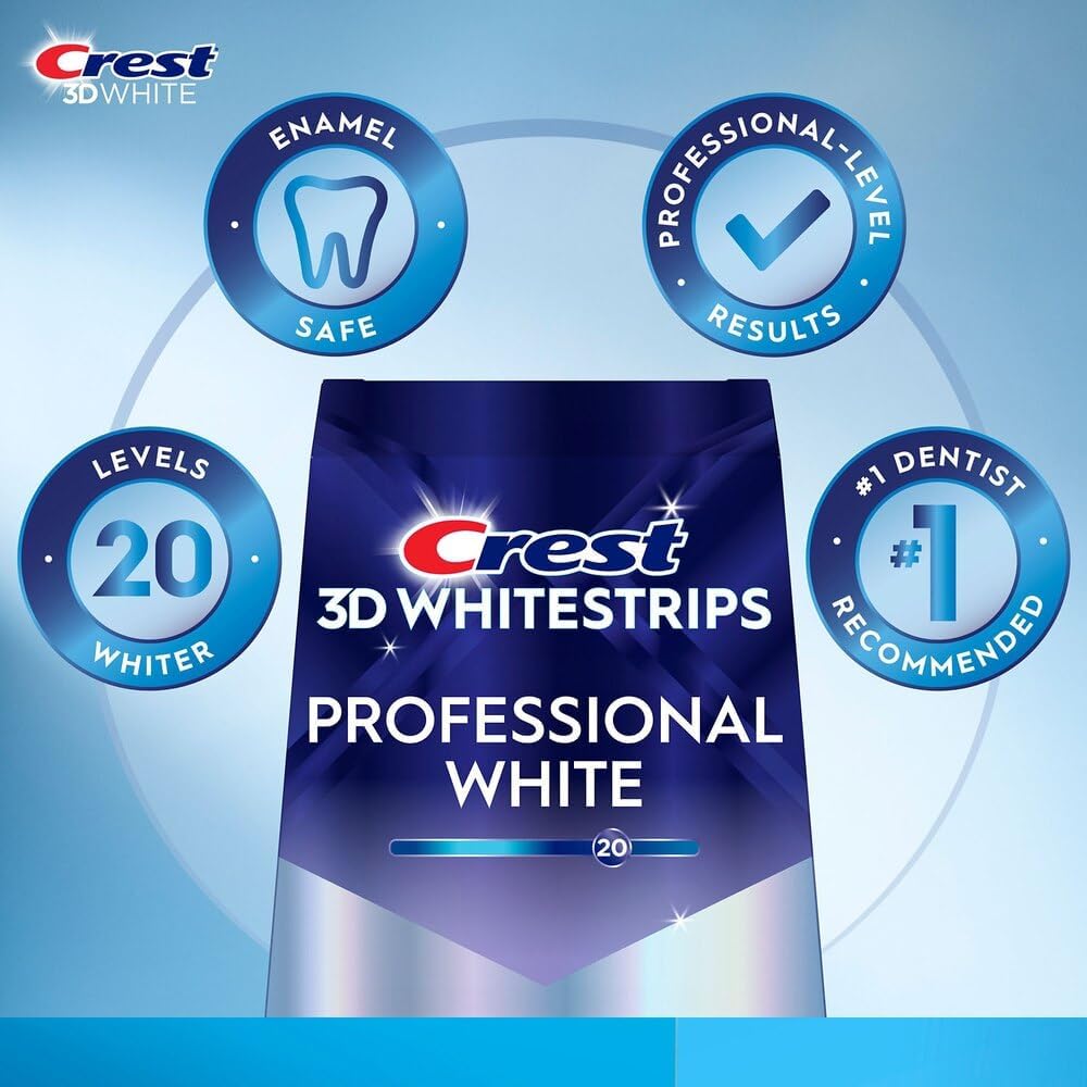  كريست شرائح تبييض الأسنان ٢٠ درجة Crest 3D Whitestrips 