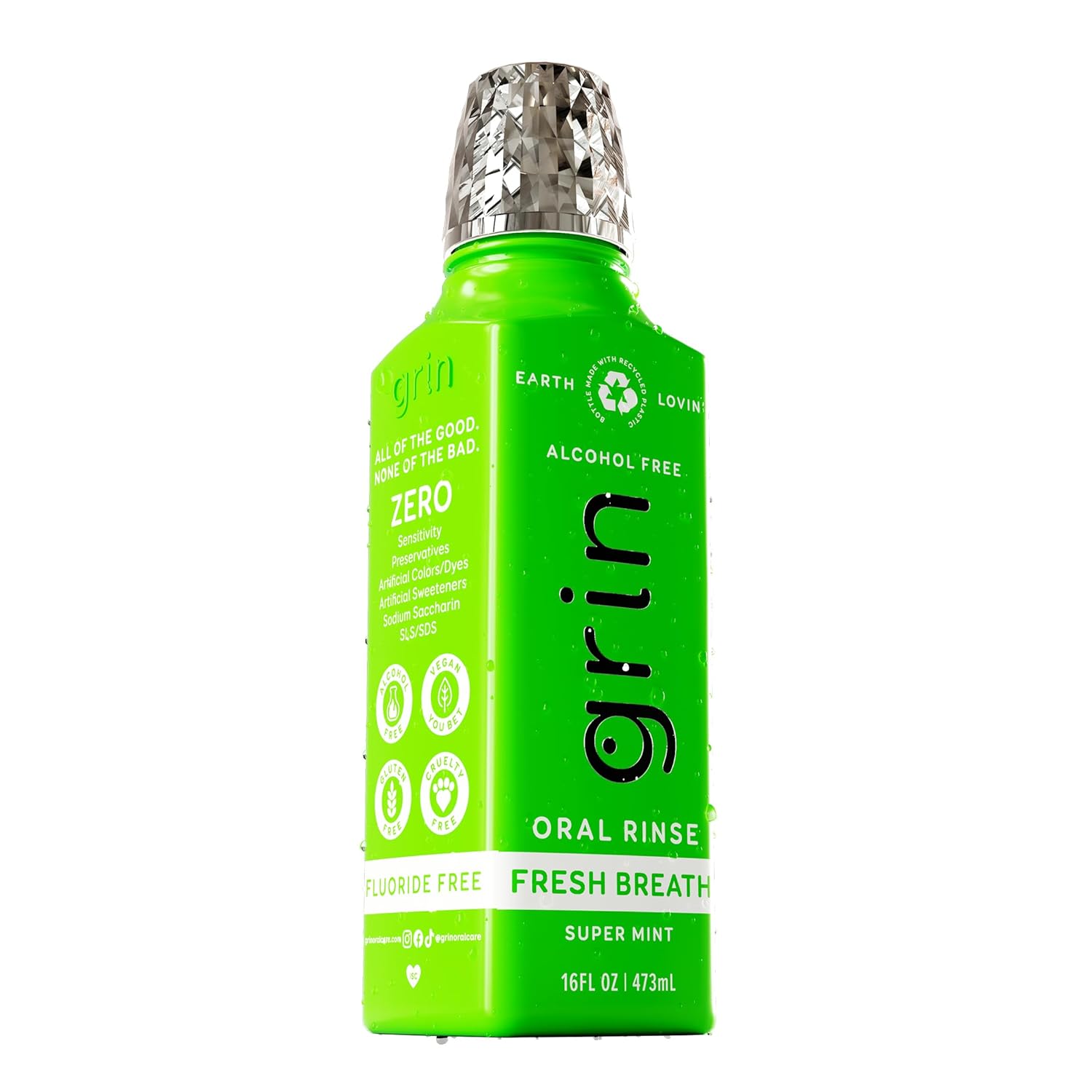  غسول فم سوبر مينت لنفس منعش Super Mint ٤٧٣ مل GRIN 