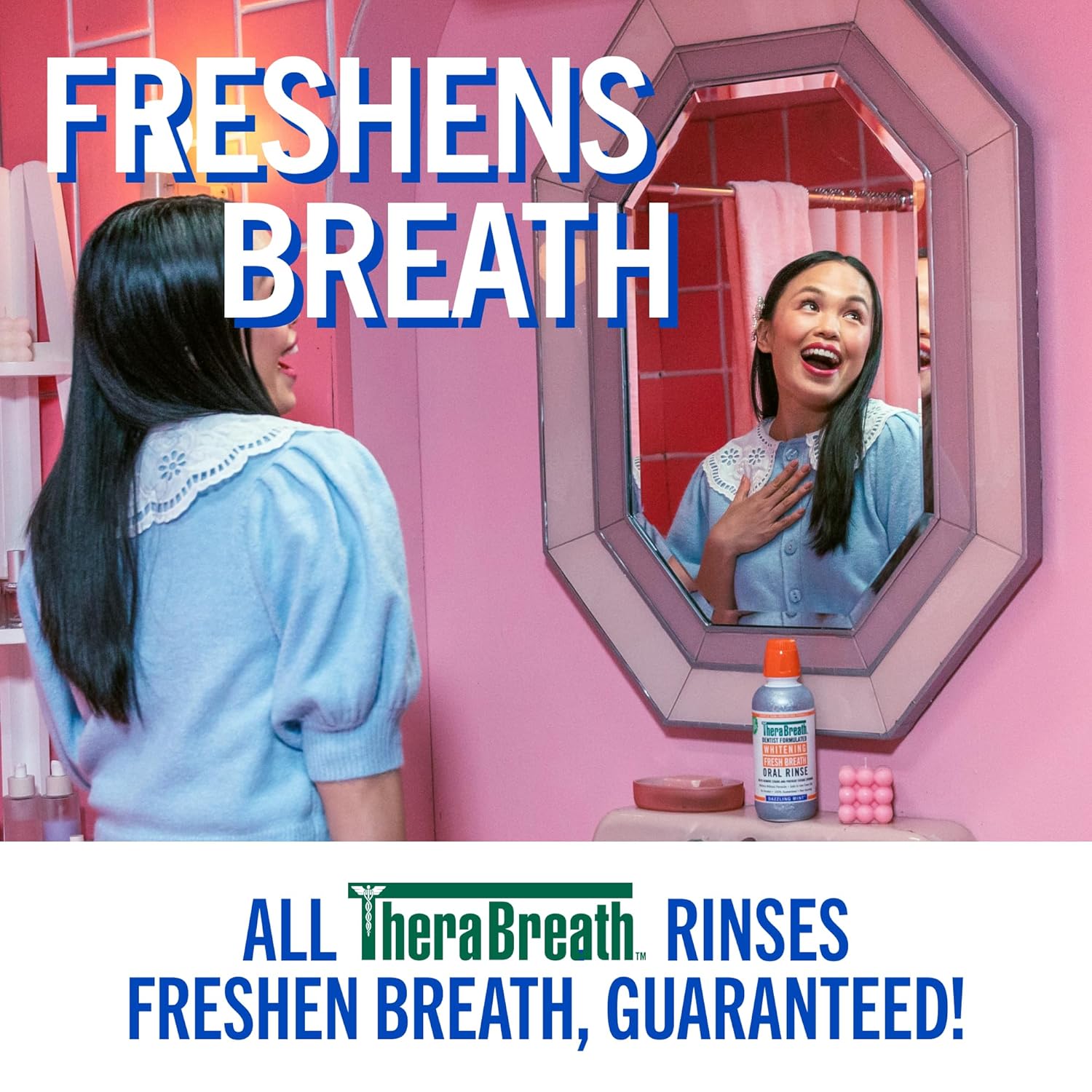  غسول فم مبيض للأسنان ومنعش للنفس بالنعناع Dazzling Mint من TheraBreath 