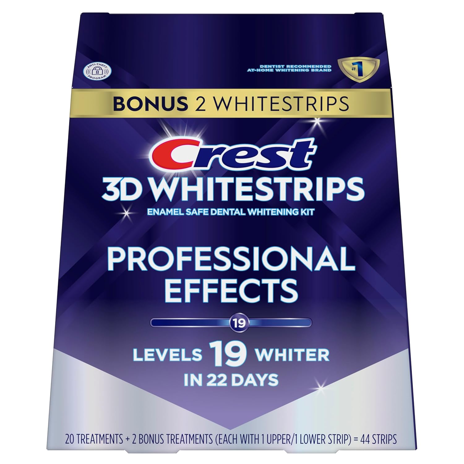  شرائح تبييض الأسنان ١٩ درجة Crest 3D White Whitestrips 