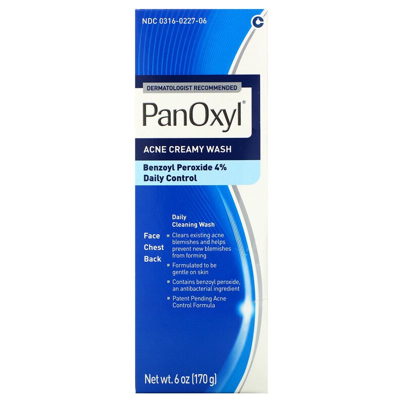 غسول كريمي للوجه لحب الشباب PanOxyl Benzoyl Peroxide 4% 