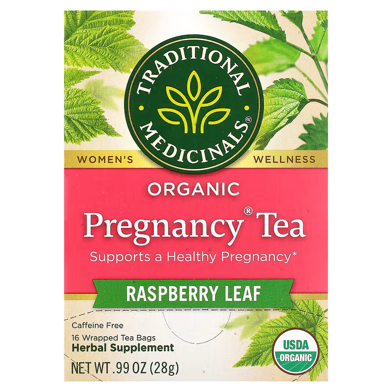  شاي أوراق التوت البري العضوي، للحوامل ١٦ كيس Traditional Medicinals 