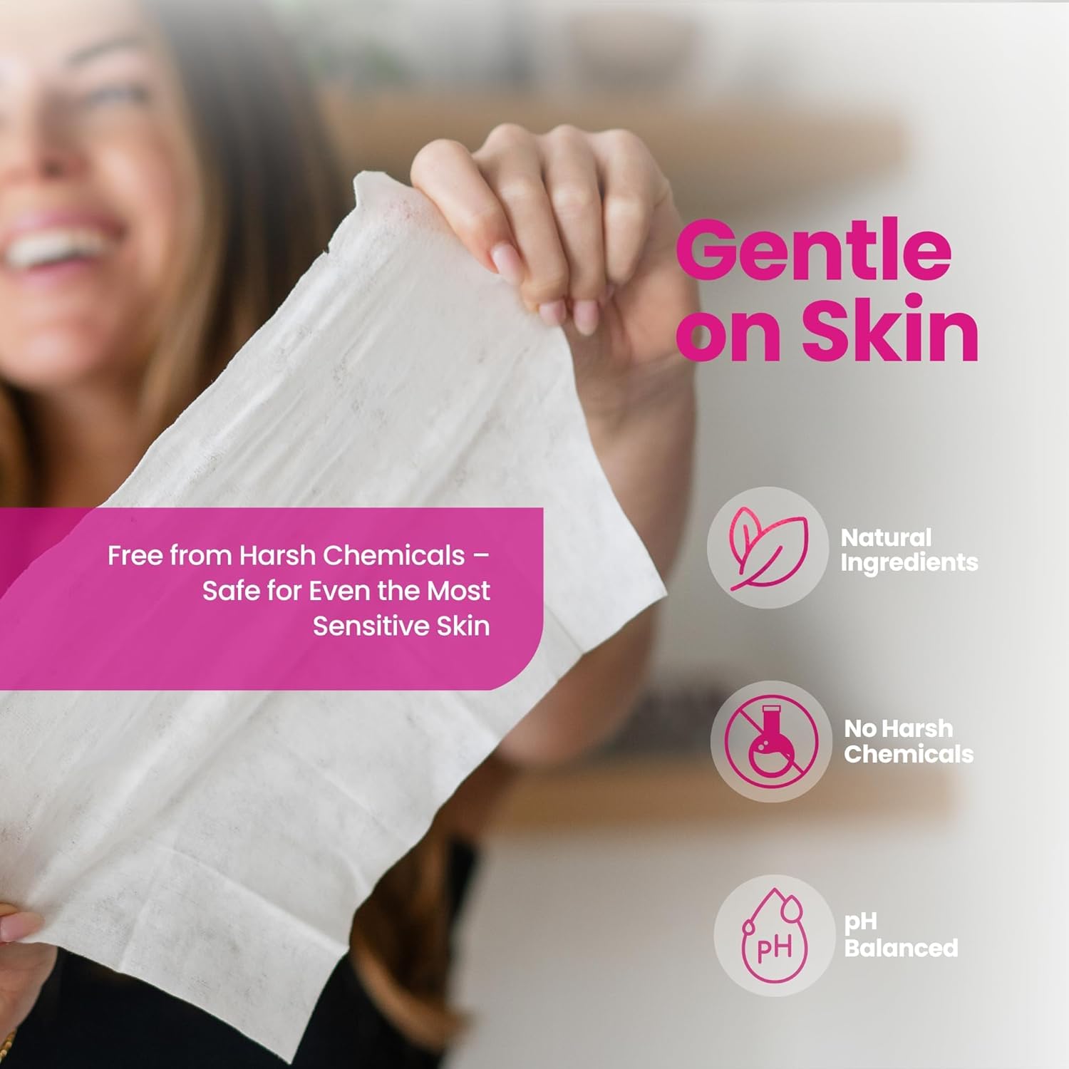  وايبس نسائي منظف وريفريش للوجه والجسم والمناطق الحساسة متوازن الph  مناسب للسفر والتنقل Lady Parts Feminine Wipes 