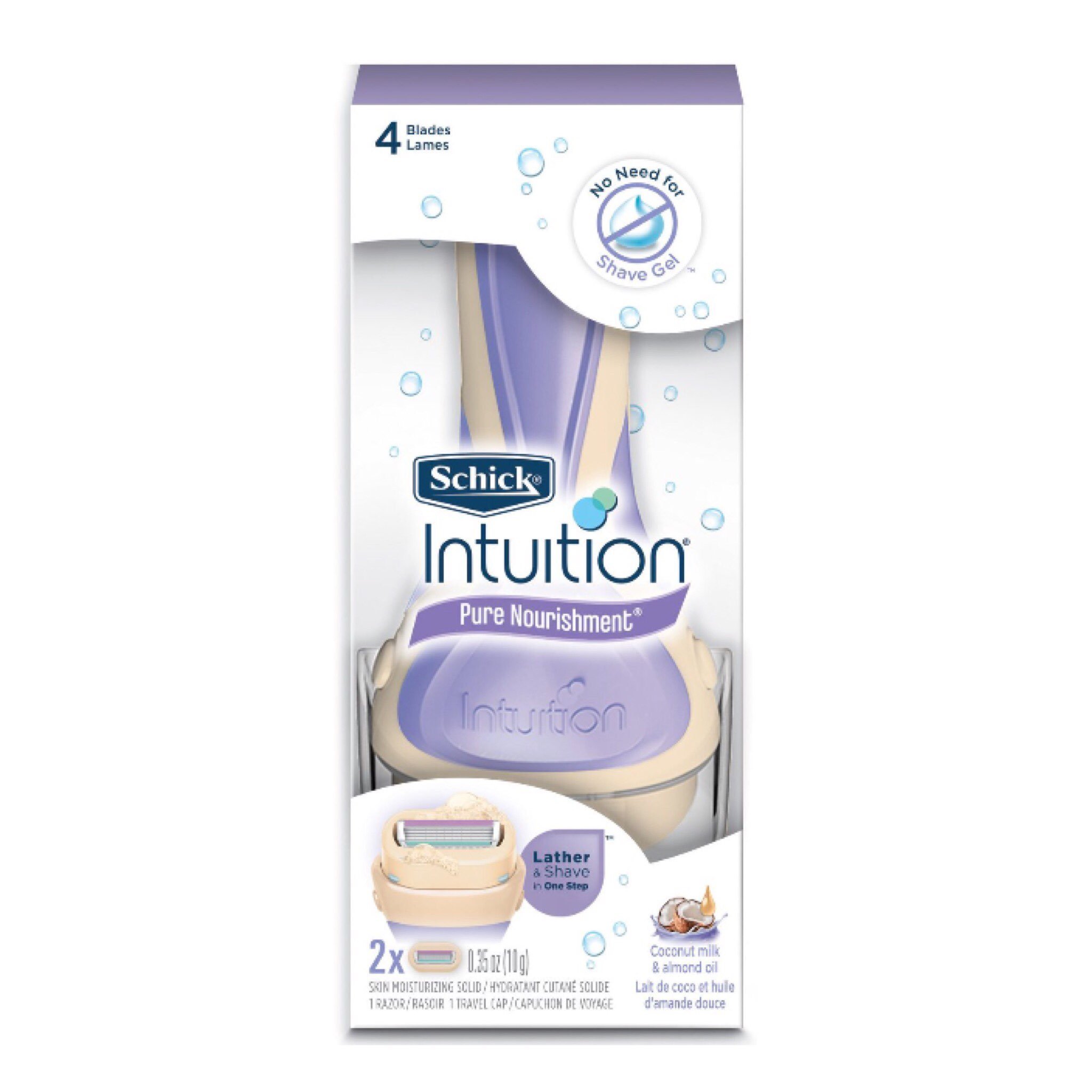  شفرات الحلاقة Schick Intuition Pure Nourishment 
