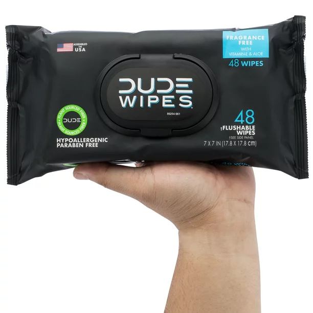  وايبس للرجال للوجه، اليدين وكامل الجسم غير معطرة DUDE Products 