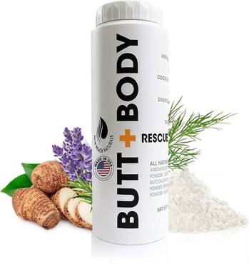  بودر ديودرنت لكامل الجسم والمناطق الحساسة للجنسين مع تبريد Butt & Body Rescue Powder 