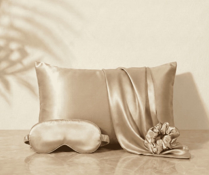  غطاء مخدة حرير ملبري ١٠٠٪ iSelect- 100% Pure Mulberry Silk Champagne  