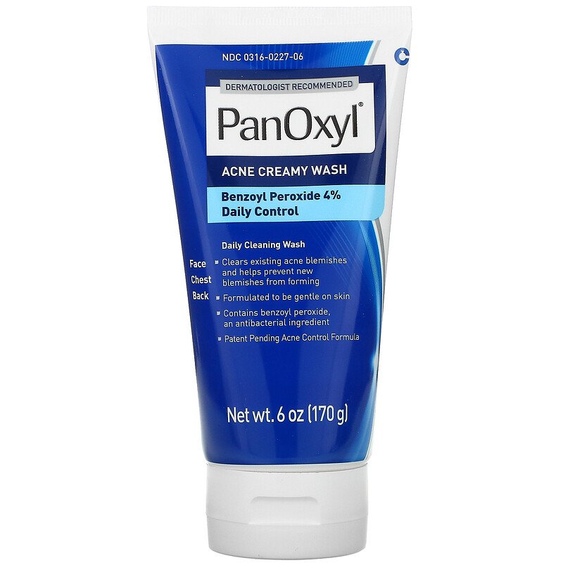  غسول كريمي للوجه لحب الشباب PanOxyl Benzoyl Peroxide 4% 