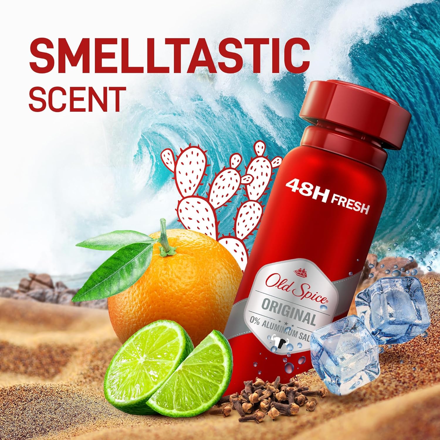  ديودرنت سبراي خال من الألمنيوم حماية ٢٤ ساعة Old Spice Original 