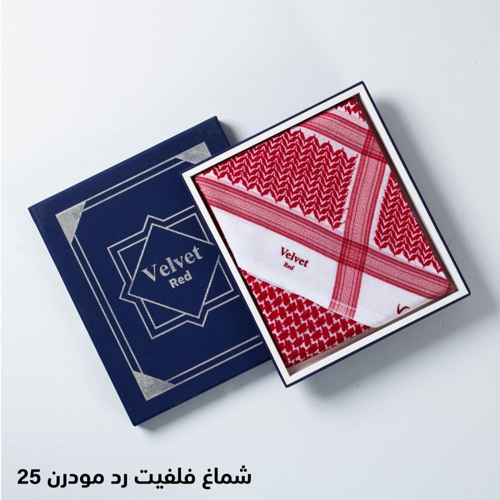 شراء شماغ احمر غامق سيجنتشر  فلفت رد الجديد 2025  -متجر الريف للاشمغة 