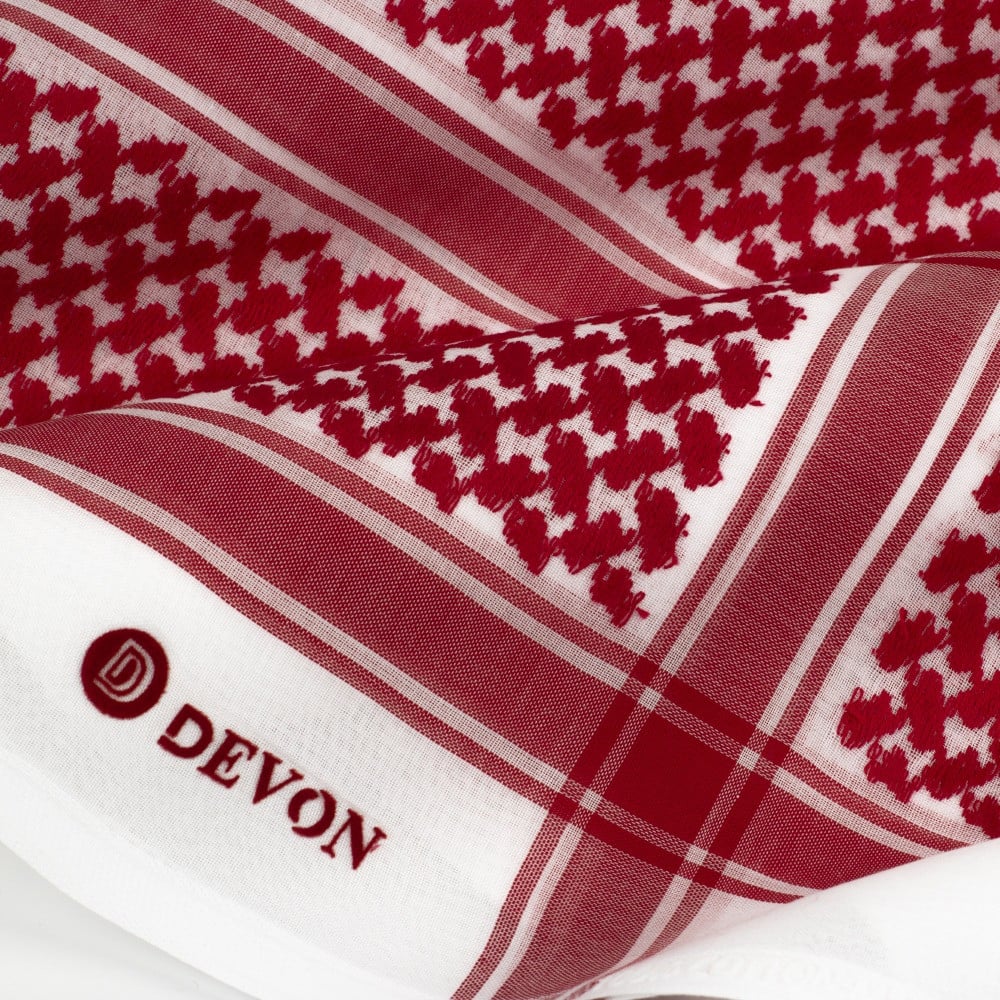 سعر شماغ devon ديفون كلاسيك بلون دم الغزال - الريف للأشمغة