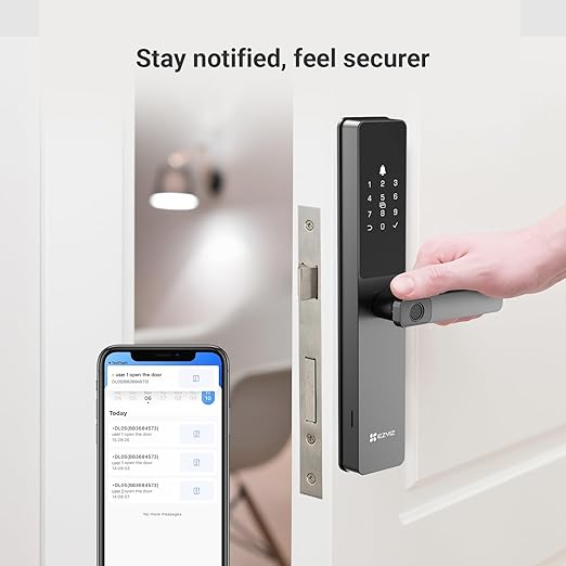 قفل باب ذكي بالبصمة والجرس EZVIZ DL05 - هزازي للأمنية