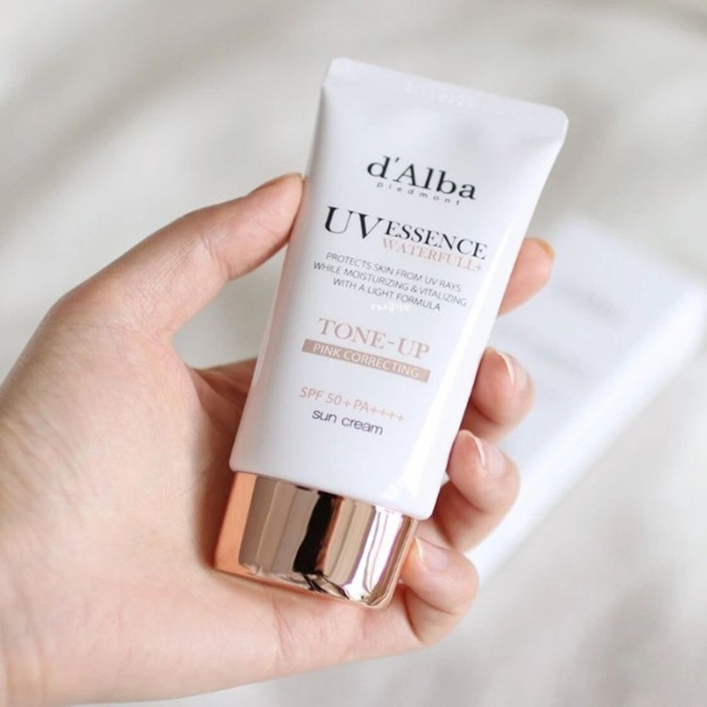 D'Alba White Tone-Up Sunscreen Pink Correcting SPF50+