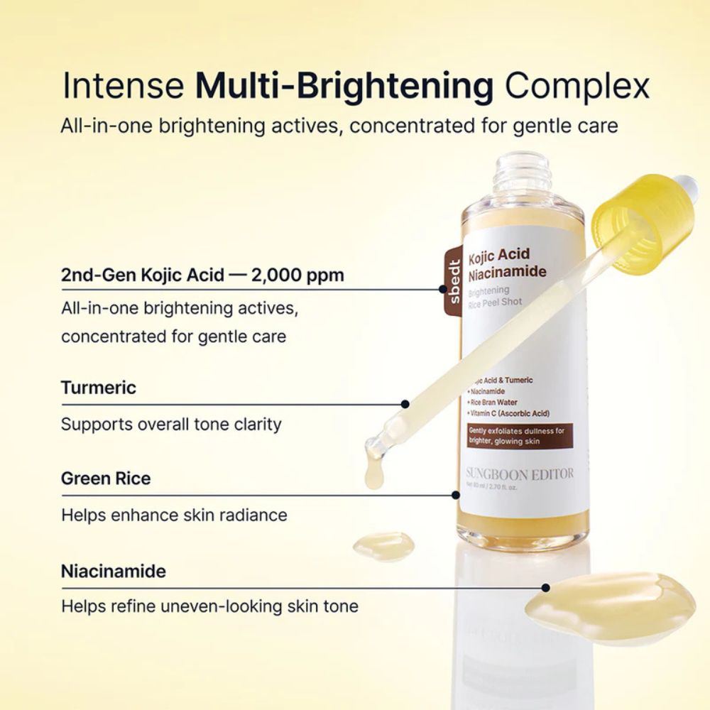 Sungboon Editor Kojic Acid Niacinamide Brightening Rice Peel Shot 