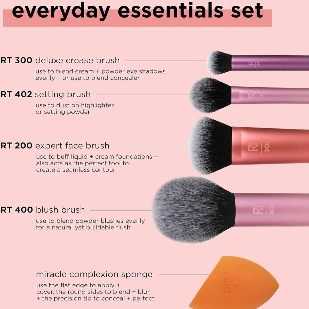 Real Techniques Everyday Essentials Makeup Brush Set