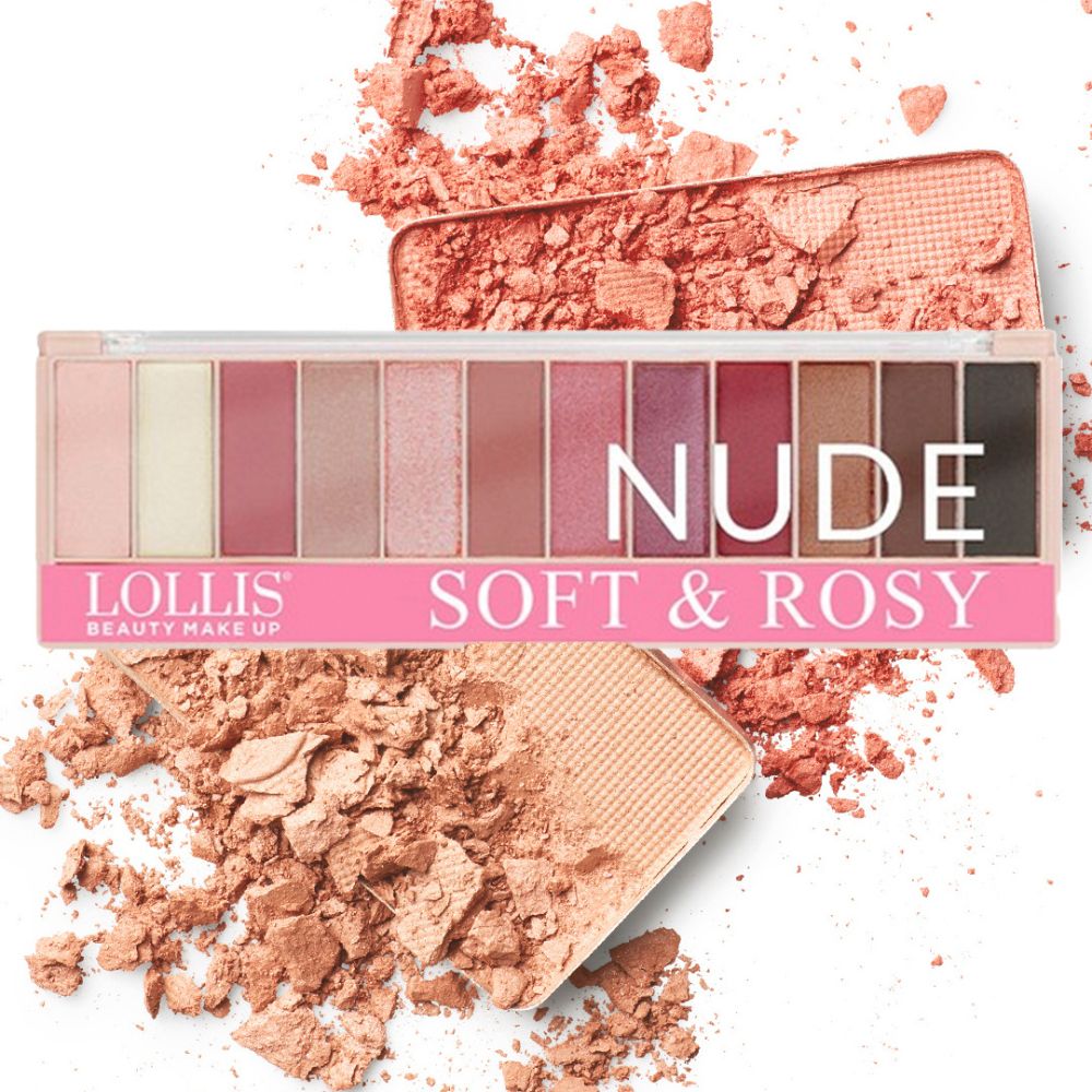 Lollis Nude Soft & Rosy Eyeshadow Palette 