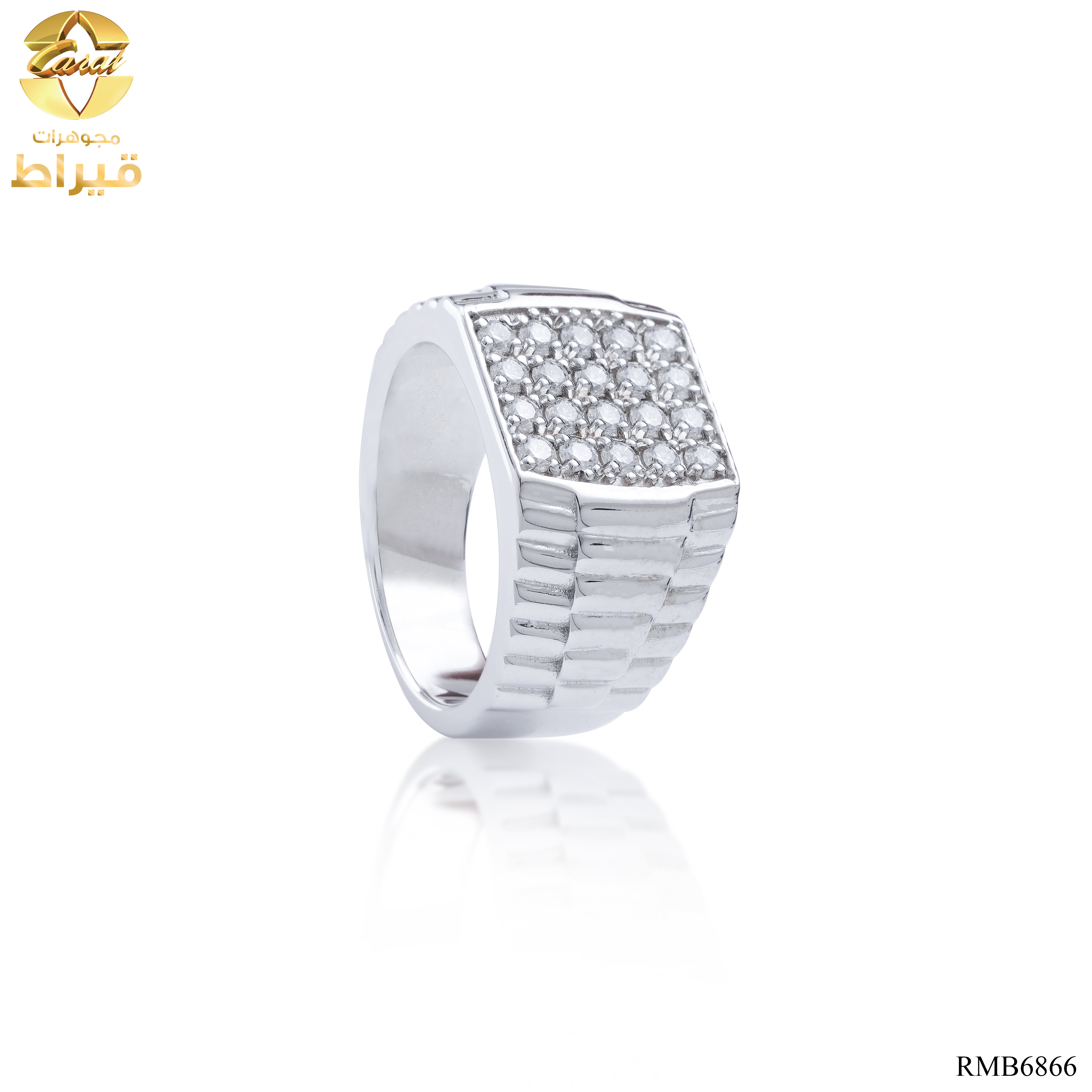 GENTS SILVER 925 RING WITH MOISSONITE 