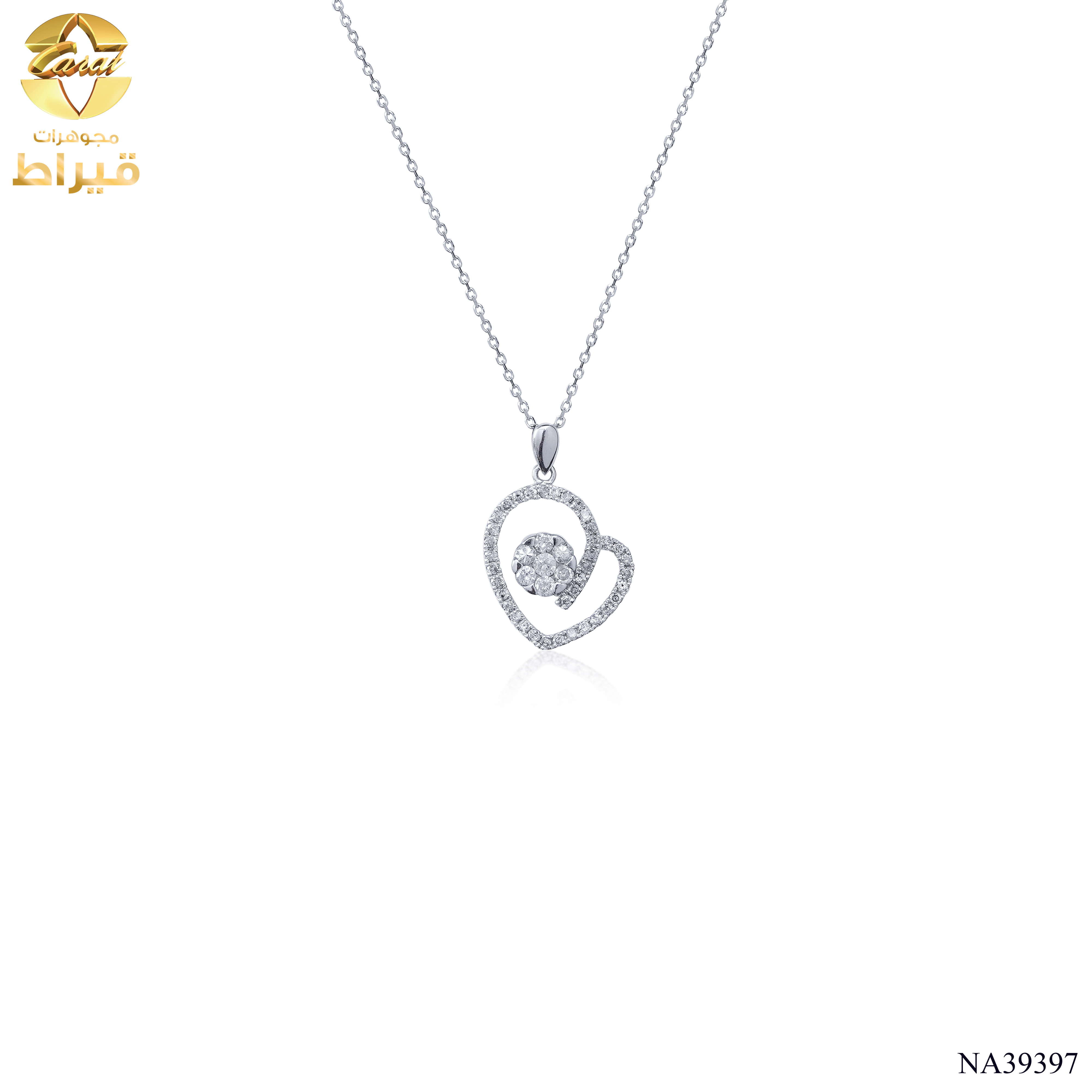 عقد ذهب مع الماس عيار 18