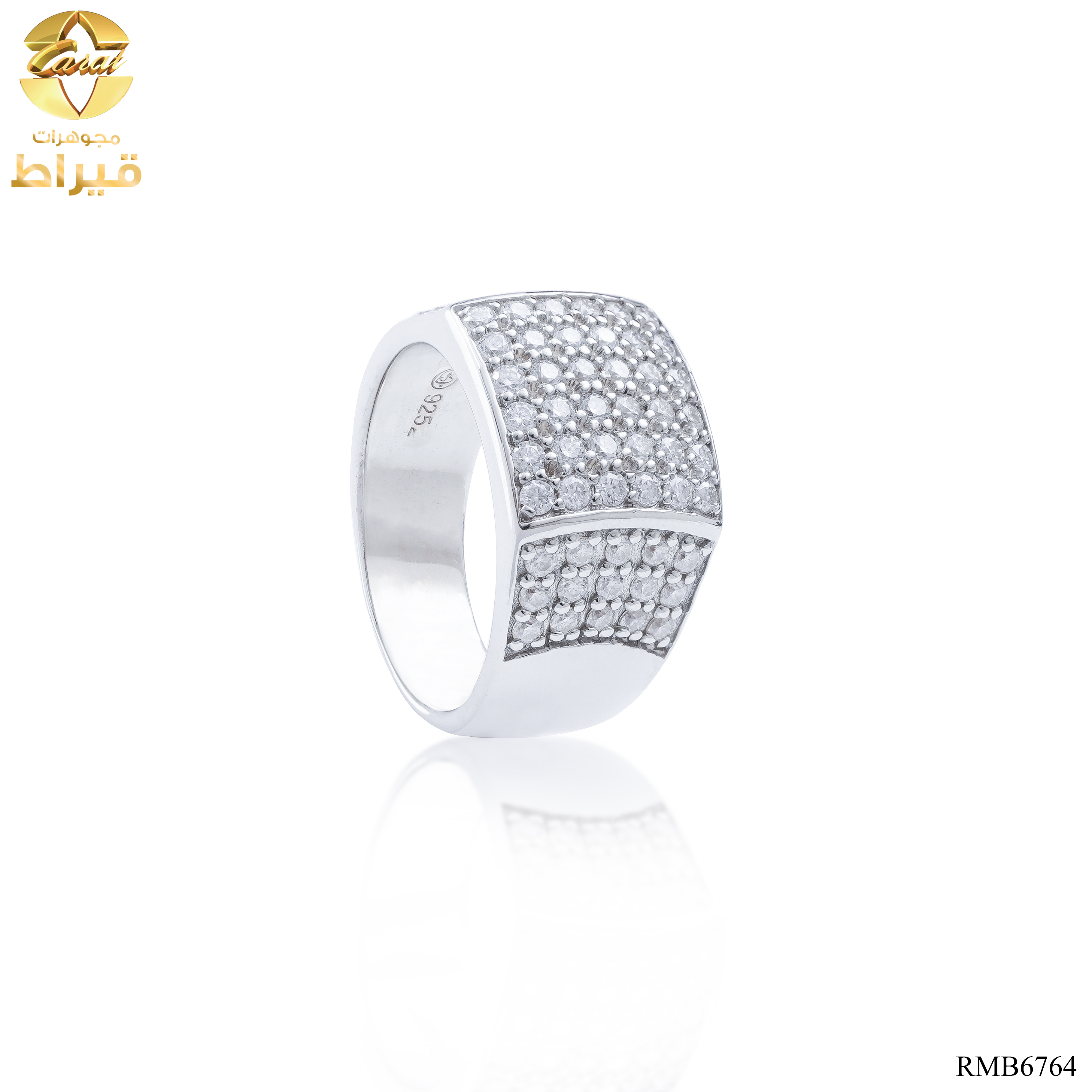 GENTS SILVER 925 RING WITH MOISSONITE 