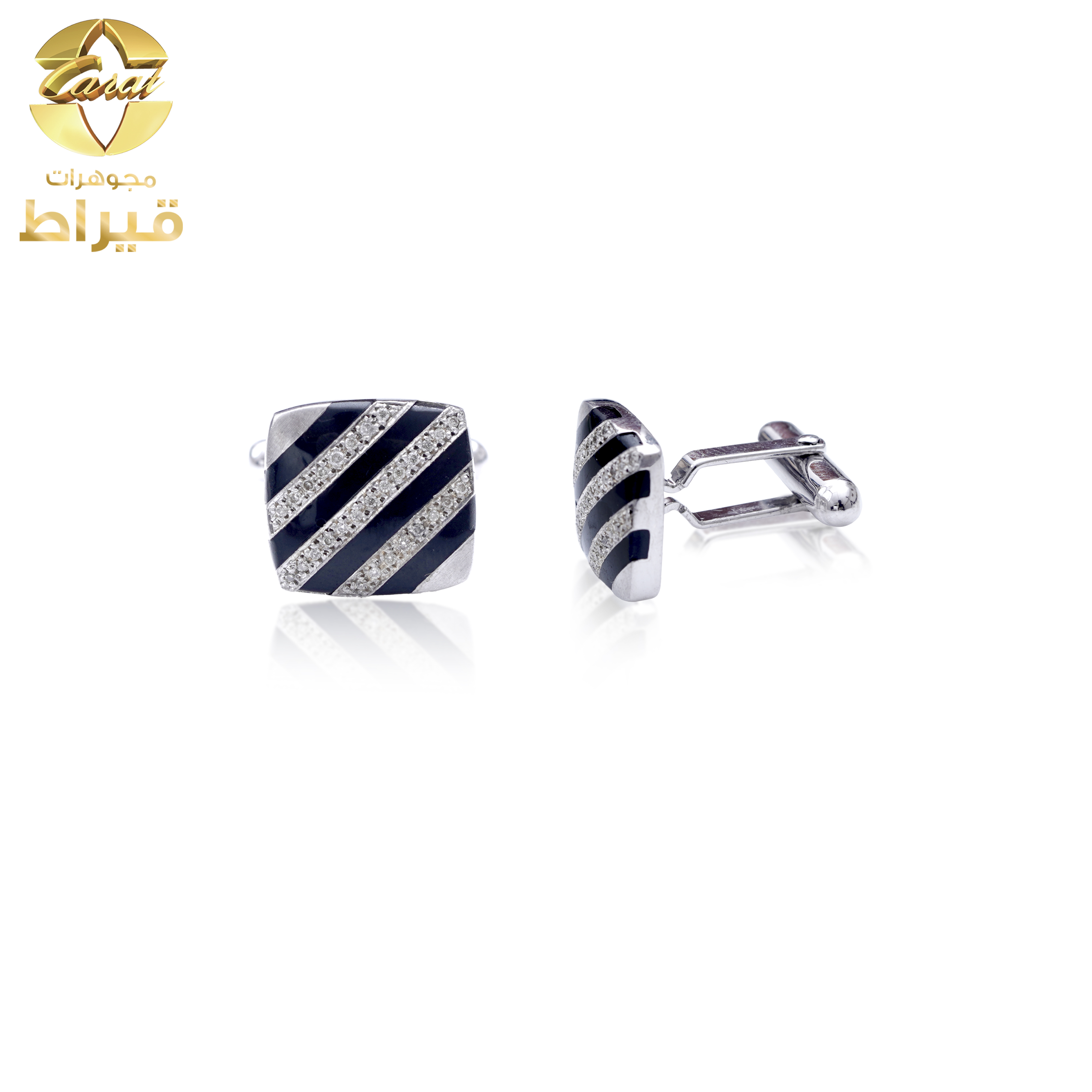  كبك فضة مع الماس عيار 925