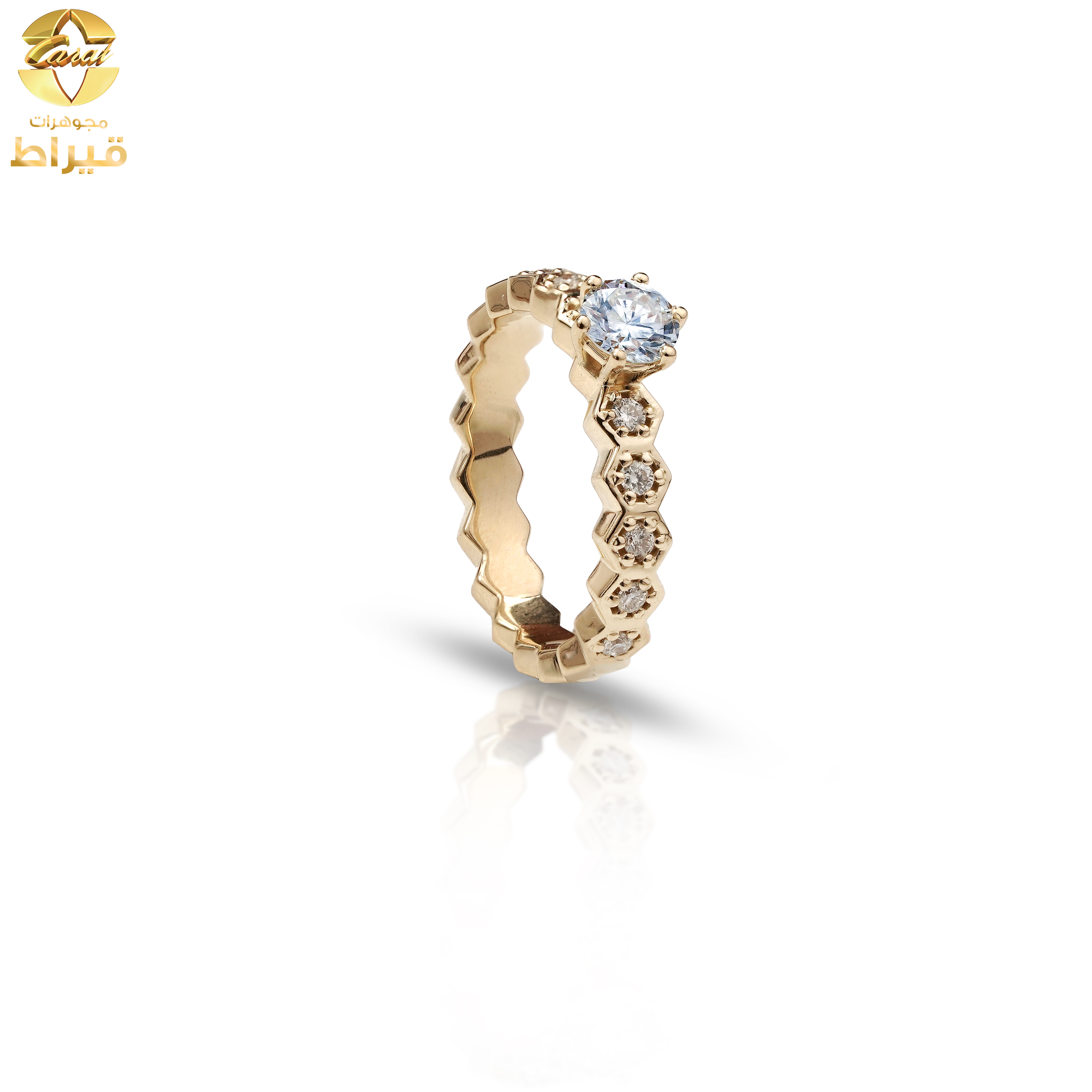 WOMEN'S 18K GOLD RING WITH DIAMONDS