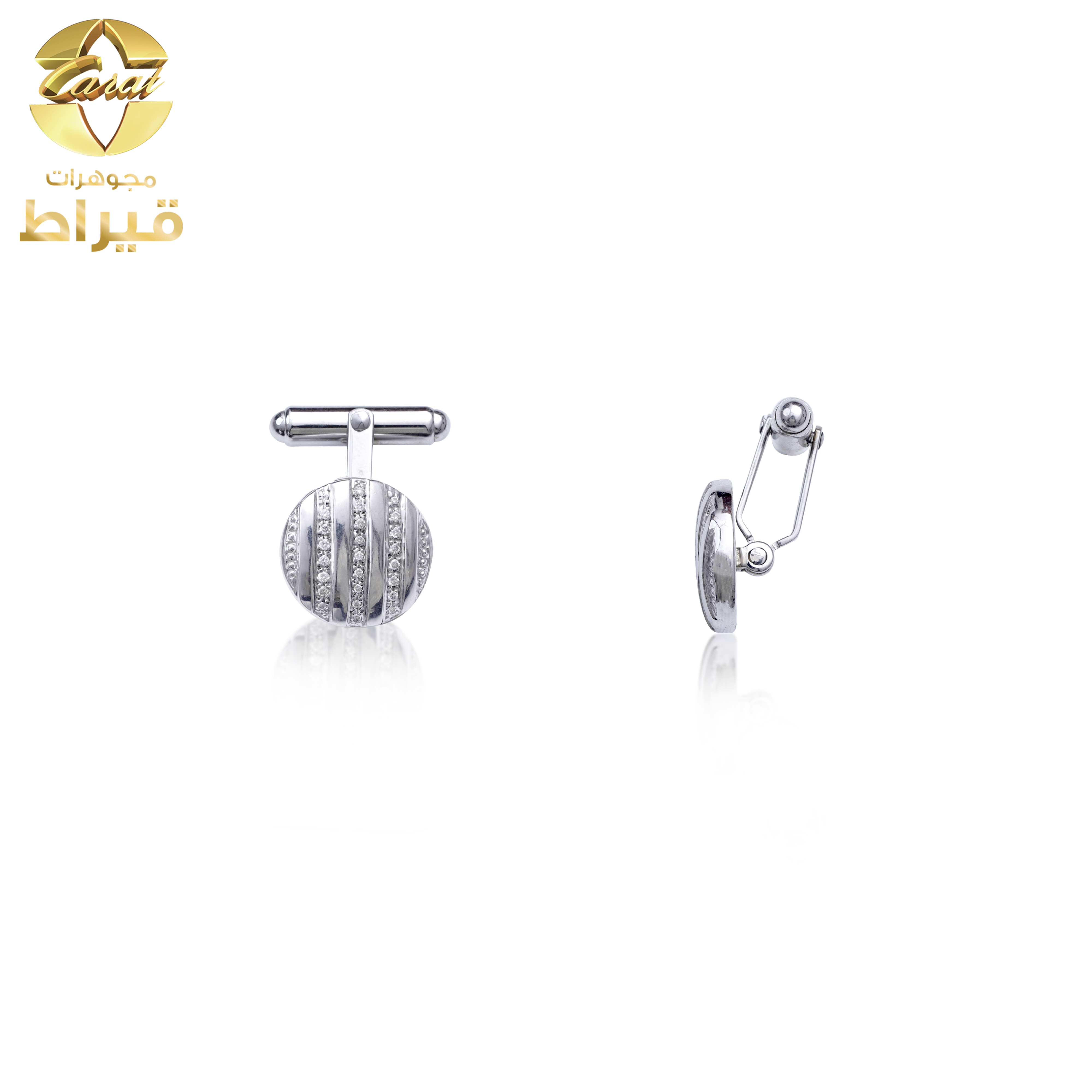 كبك فضة مع الماس عيار 925 