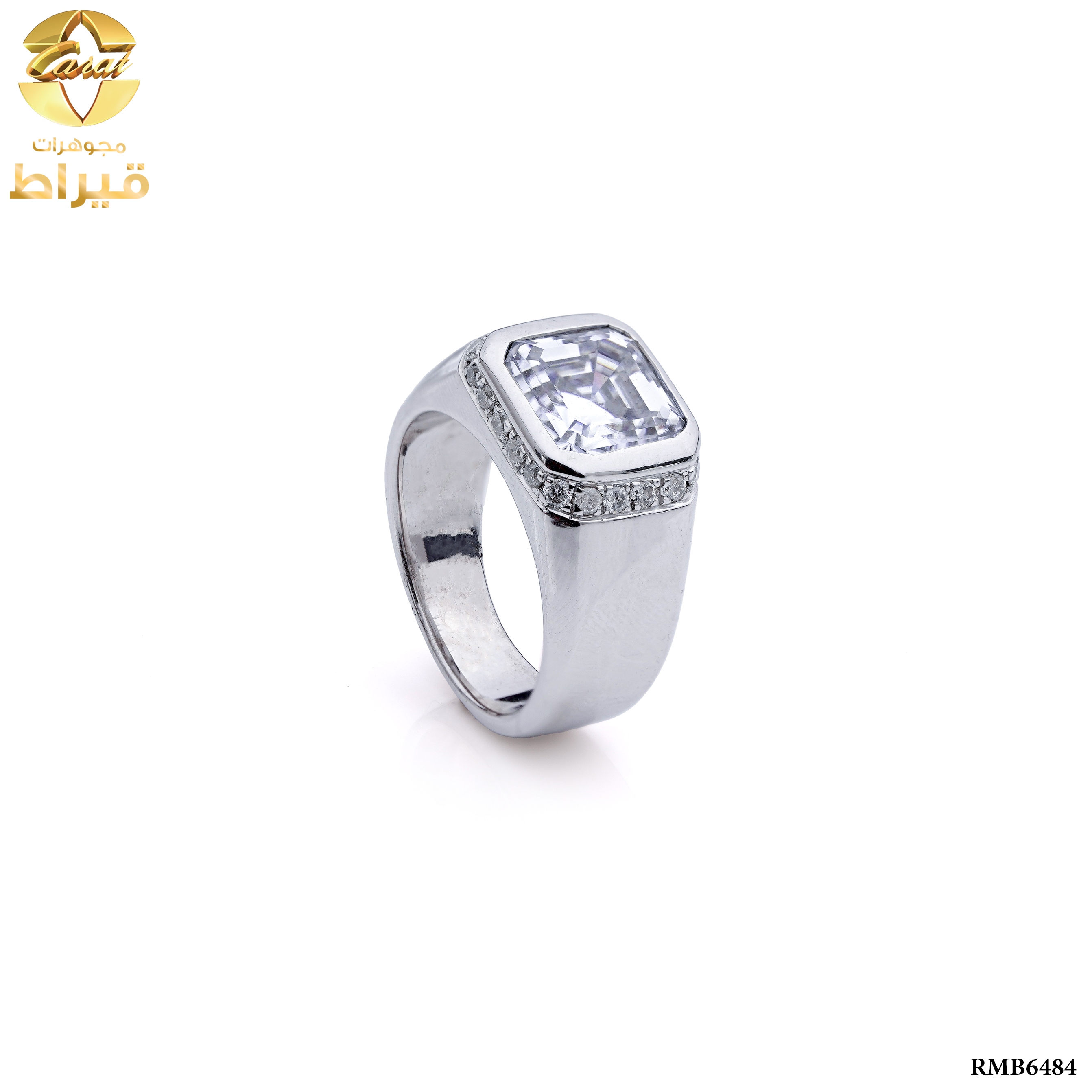 MEN'S SILNOVA RING WITH DIAMOND AND MOISSONITE STONE