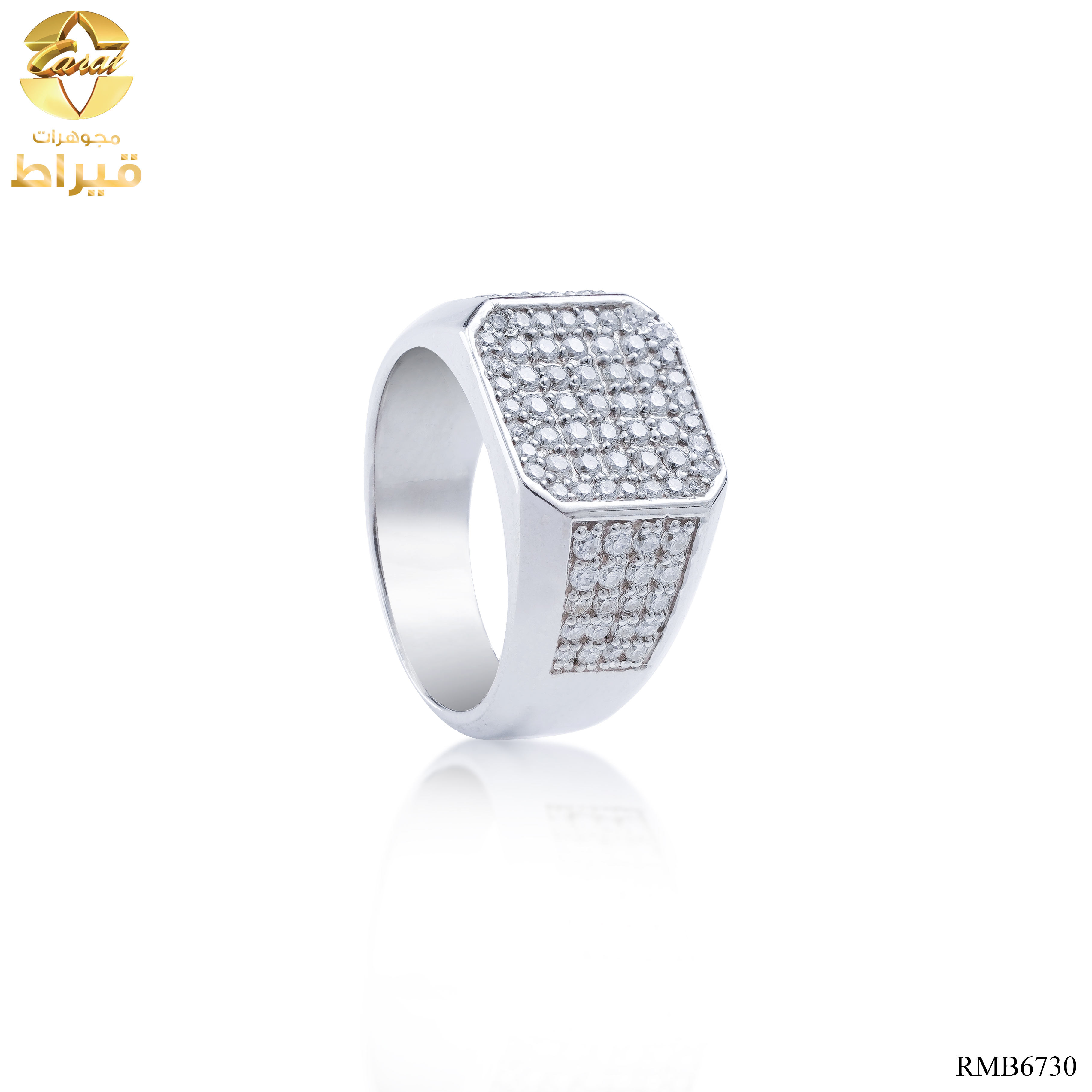 GENTS SILVER 925 RING WITH MOISSONITE 