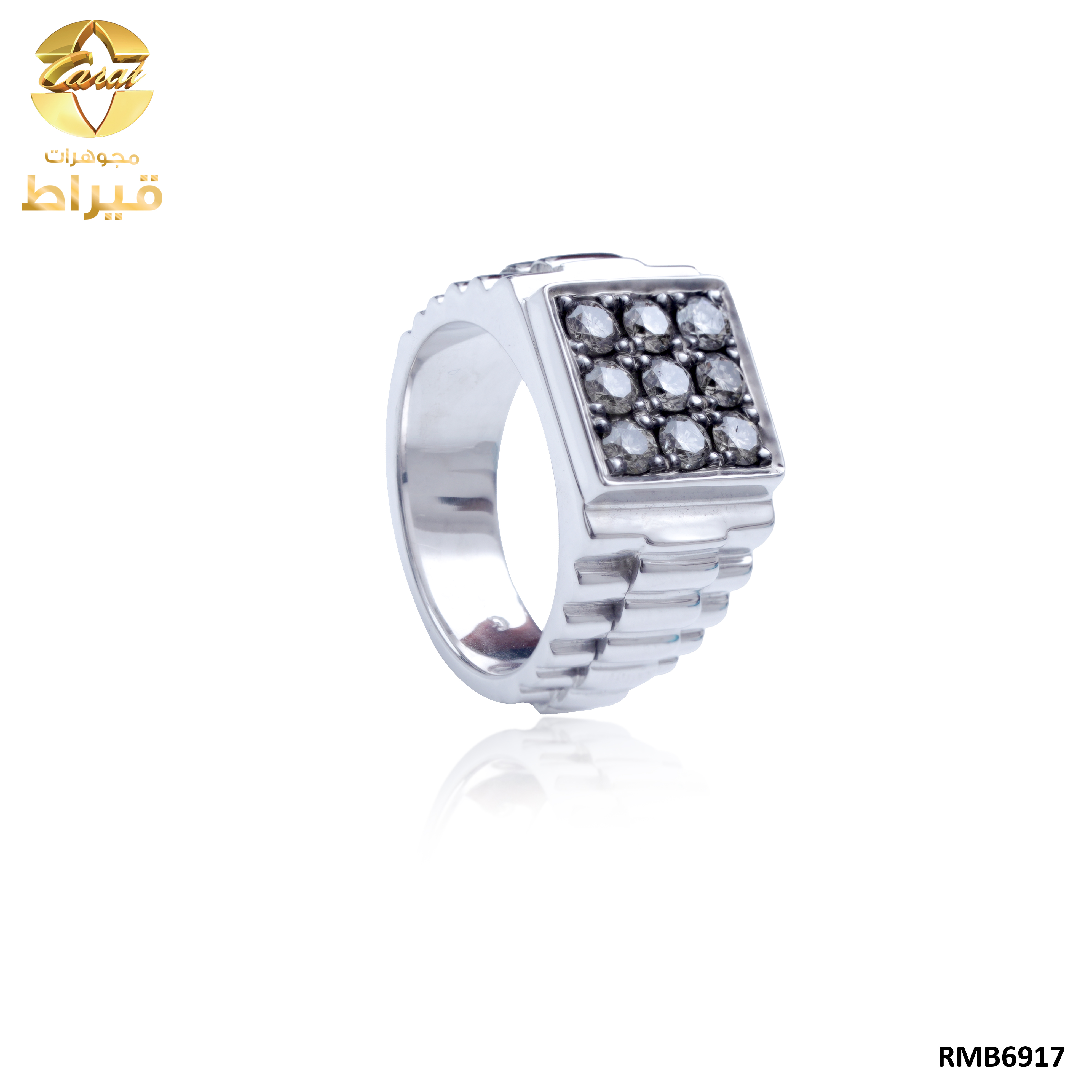 MEN'S SILNOVA RING WITH DIAMOND STONE