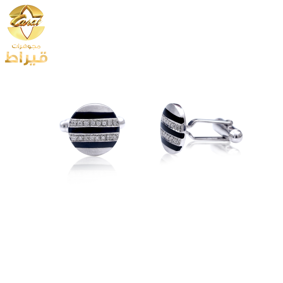  كبك فضة مع الماس عيار 925