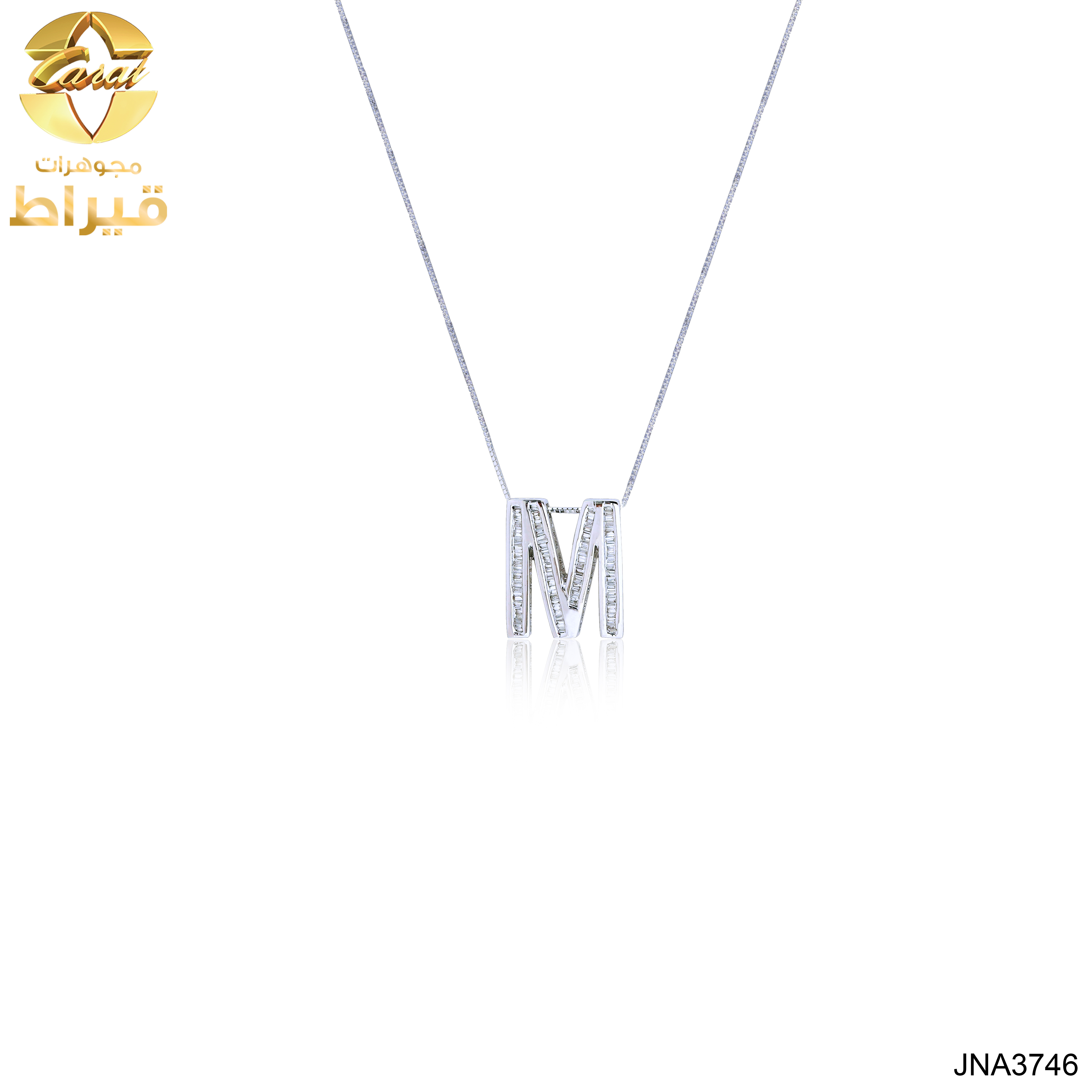 مجوهرات - ذهب - عقد ذهب مع الماس عيار 18