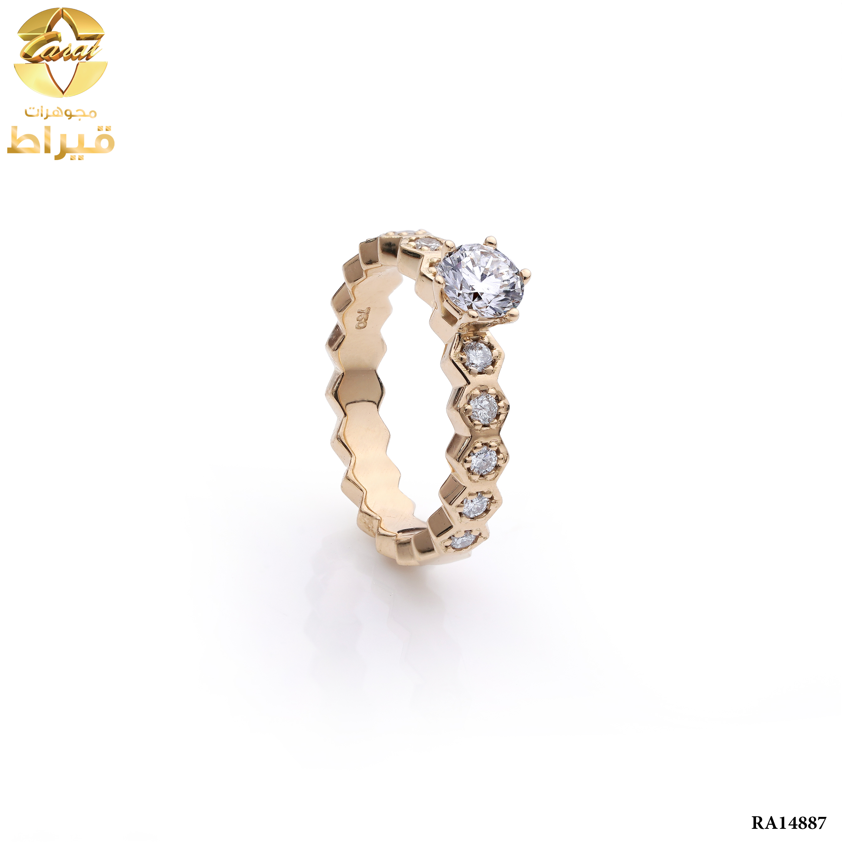 WOMEN'S 18K GOLD RING WITH DIAMONDS
