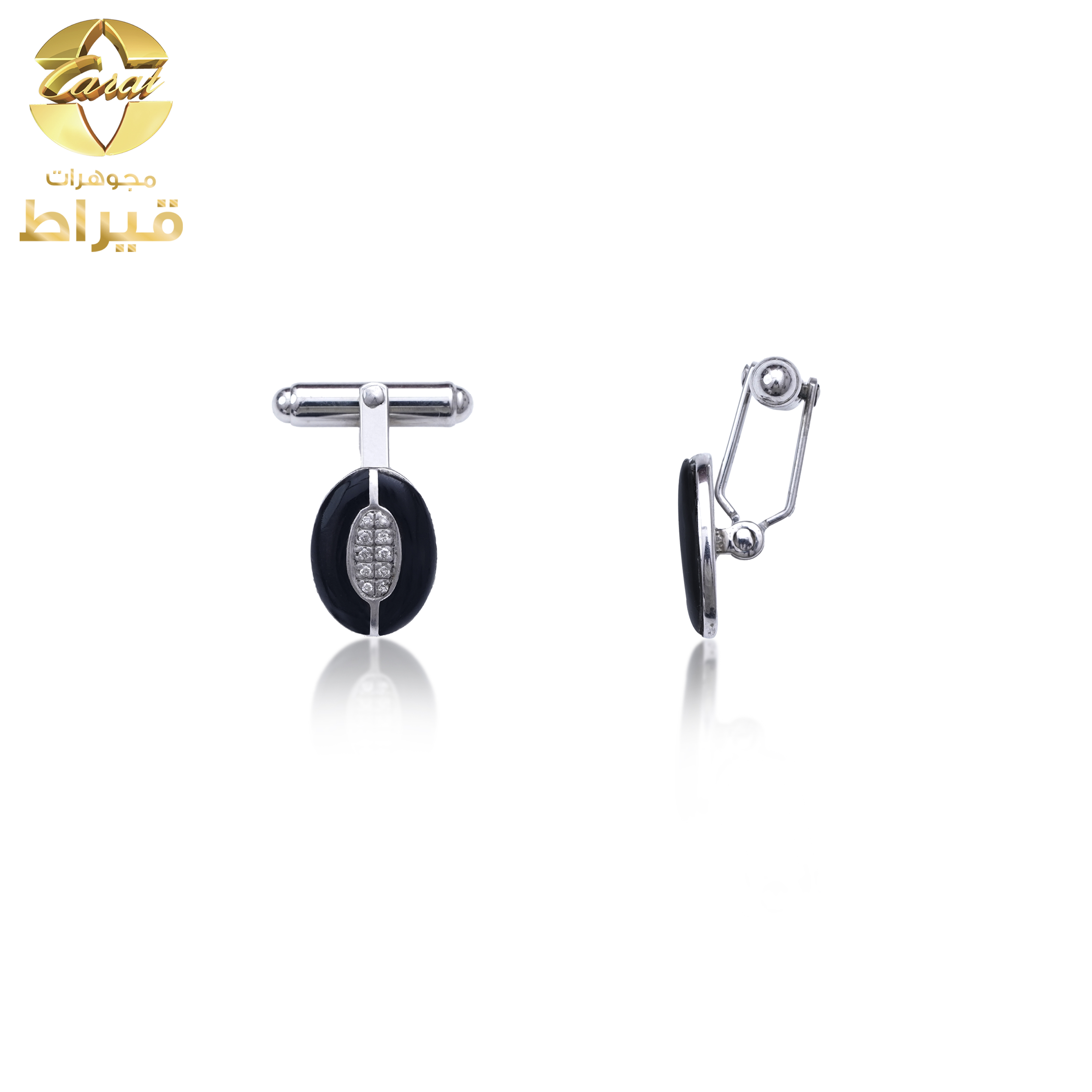 كبك فضة مع الماس عيار 925
