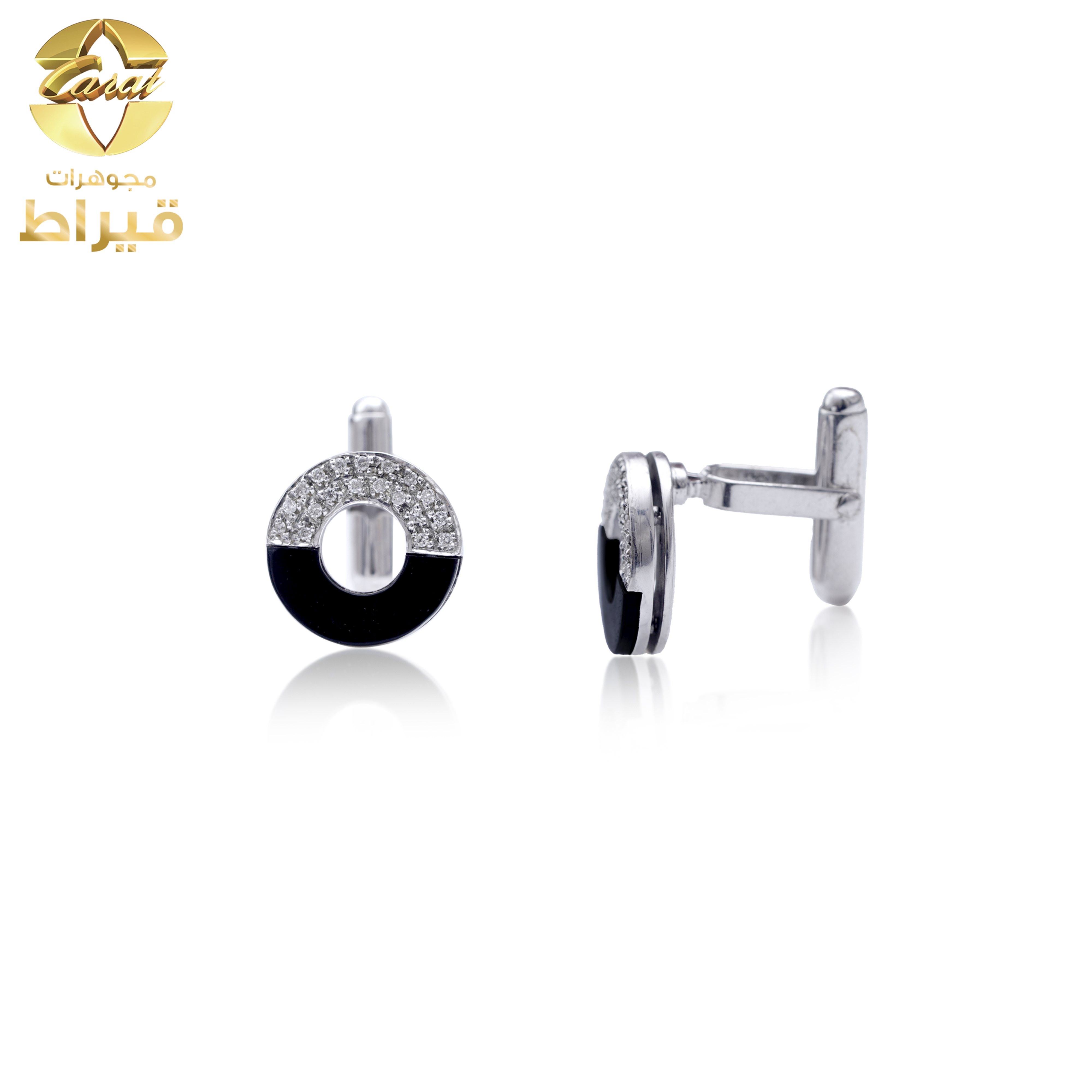  كبك فضة مع الماس عيار 925