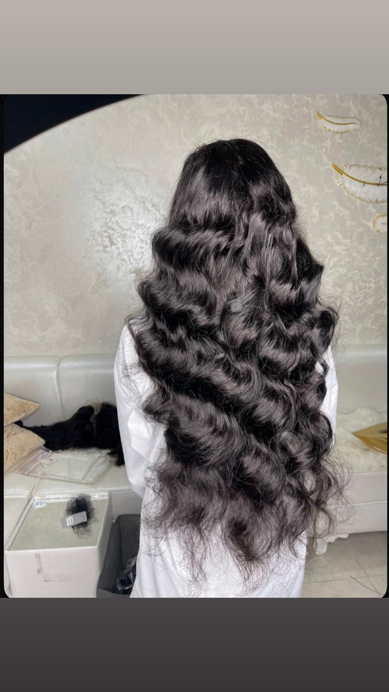 باروكة شعر اسود طويل