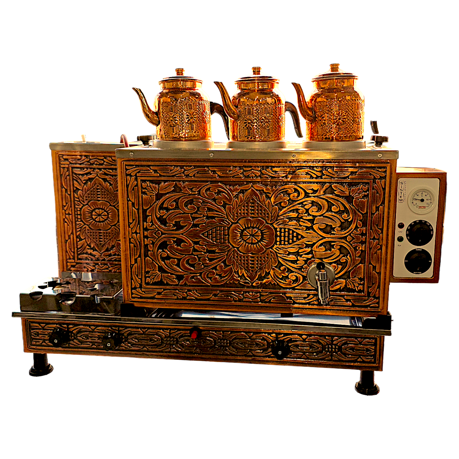  شاي بخار 3 ابريق سماور 