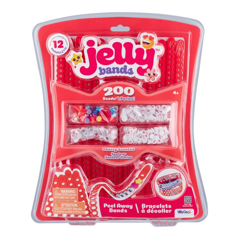  مجموعة WeCool Jelly Bands لصنع أساور يدوية سهلة التقشير - رائحة الكرز 