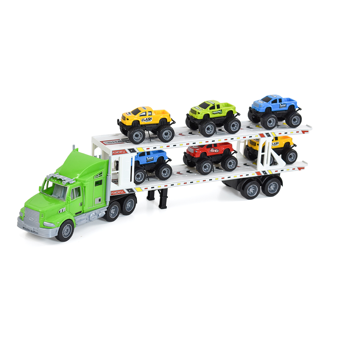 Giant Car Locomotive + 6 Vehicles - Car Games 