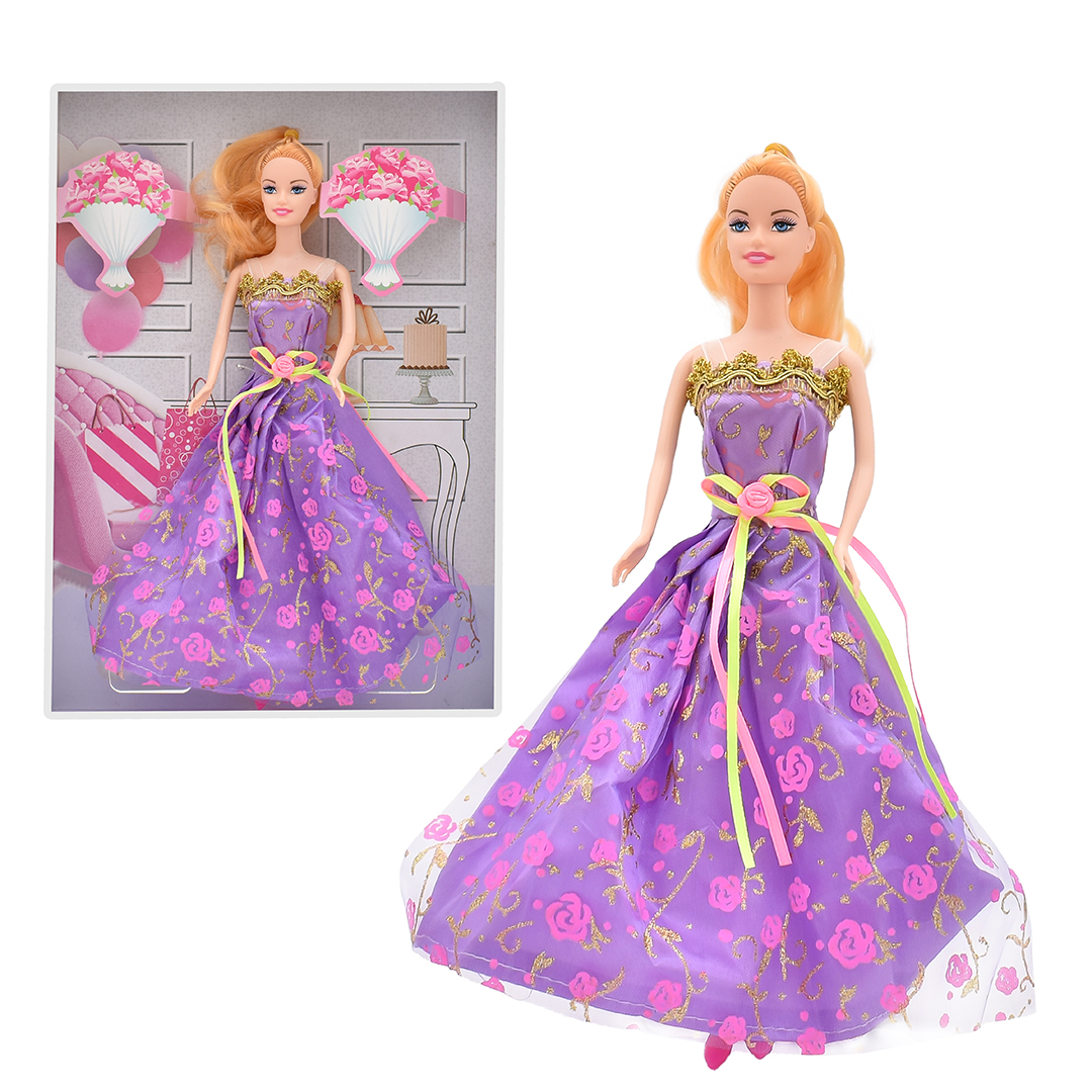  Girl Doll In Party Dress - Bridal Games 