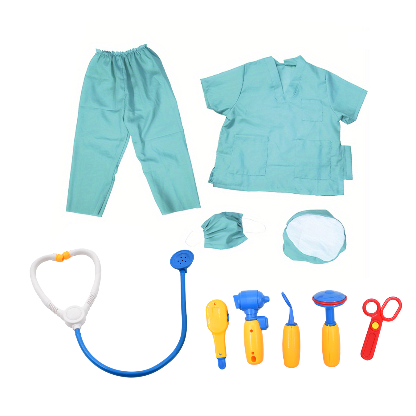  Children's doctor costume with doctor accessories 