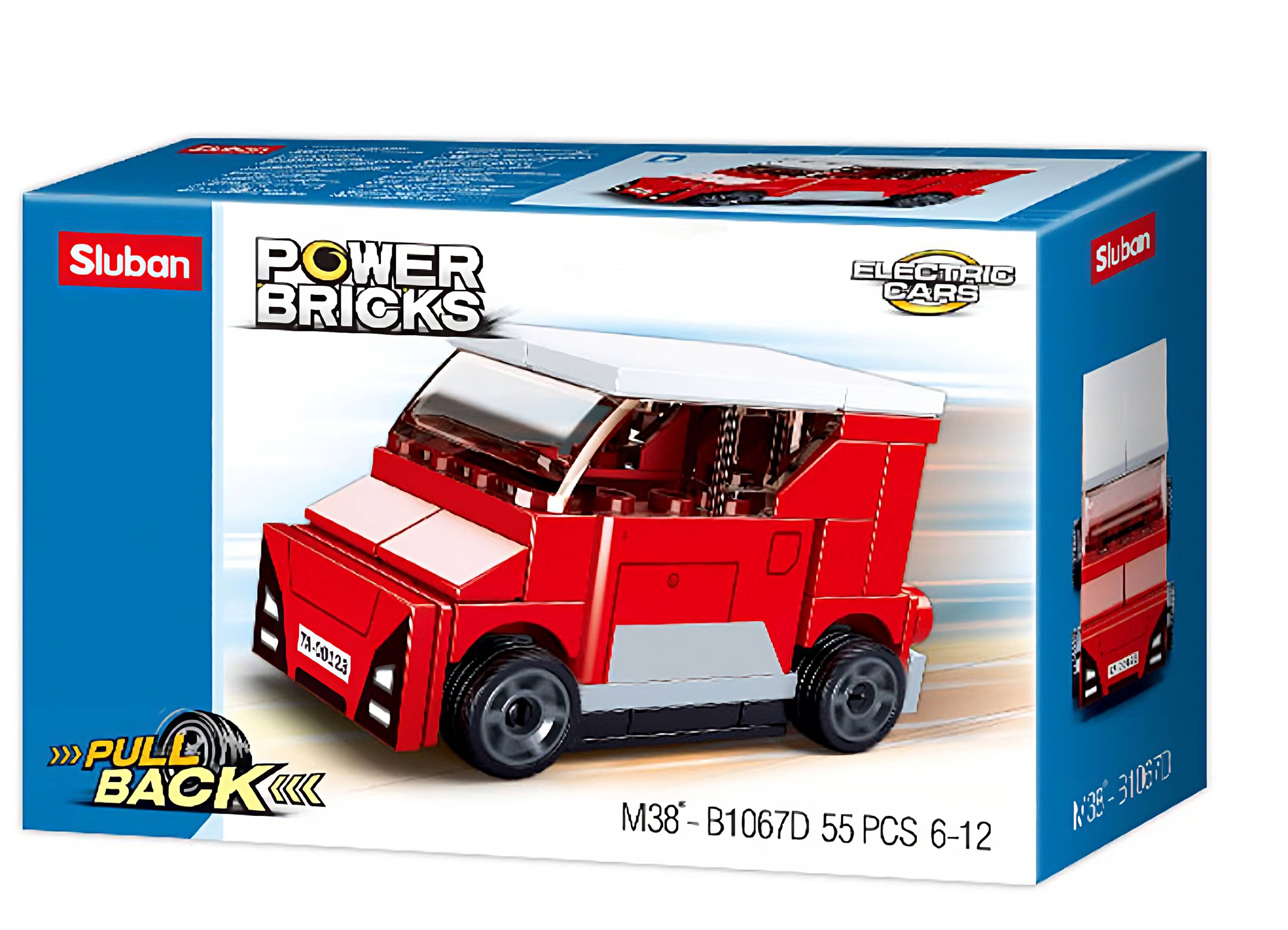  Sluban Power Bricks Series -Blue Electric Vehicle Building Blocks 55 PCS - For Age 6+ Years Old 