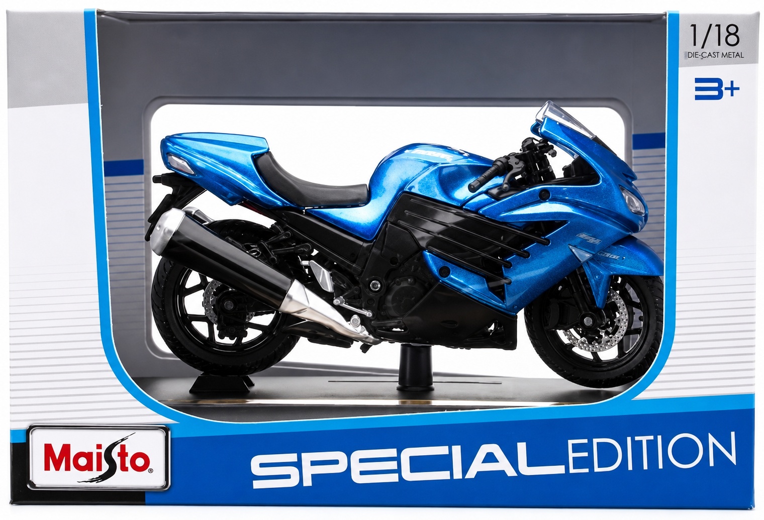  نموذج دراجة نارية مصبوب من المعدن من مايستو، إصدار خاص، كاواساكي نينجا ZX-14R، بمقياس 1:18 