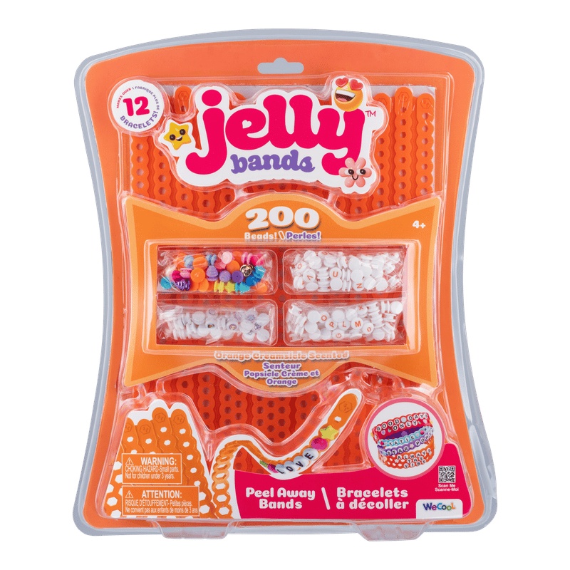  مجموعة WeCool Jelly Bands لصنع أساور يدوية سهلة التقشير - رائحة البرتقال 