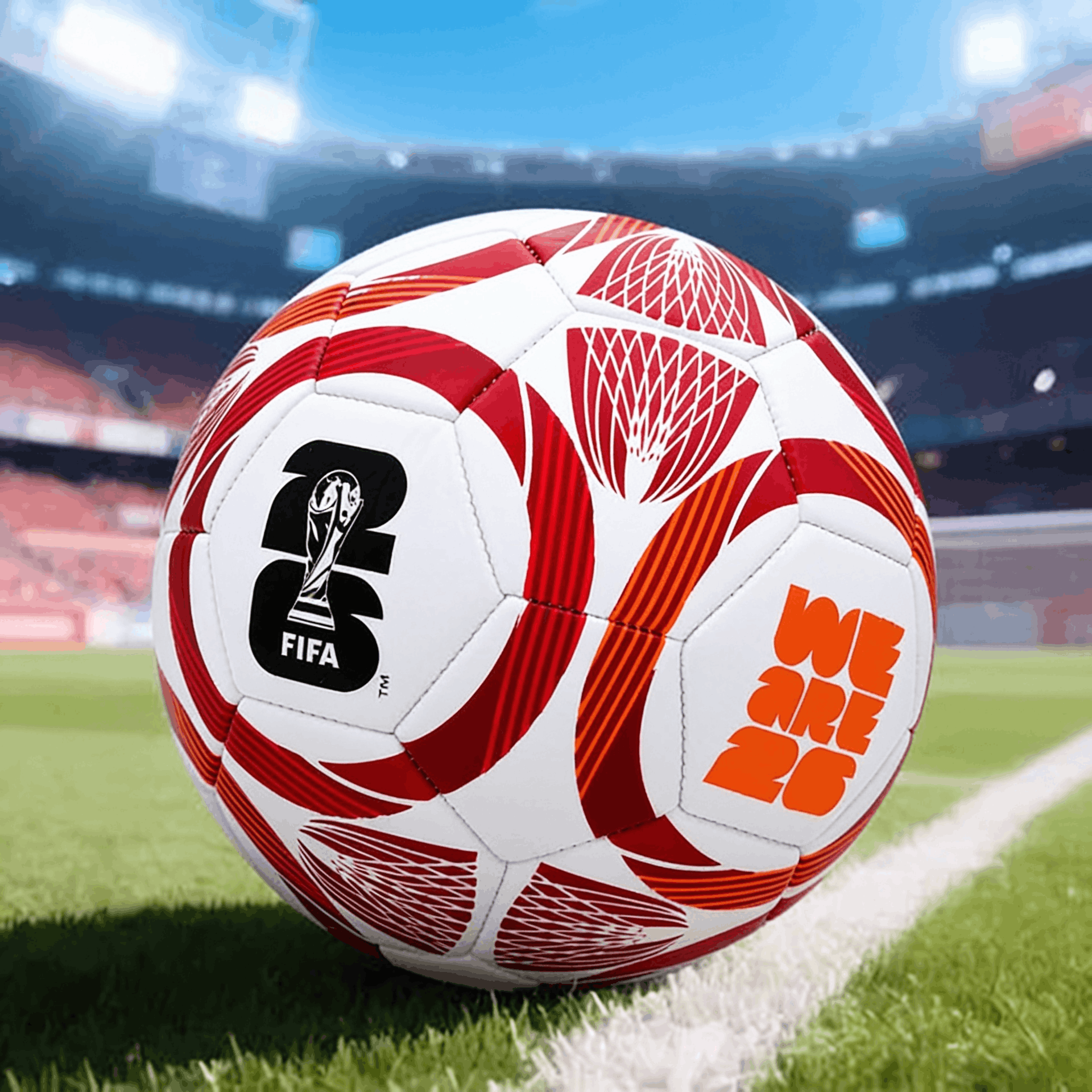  World Cup Football Size 5, Multi-Colored – Durable Pvc, Weighing 350-380G 