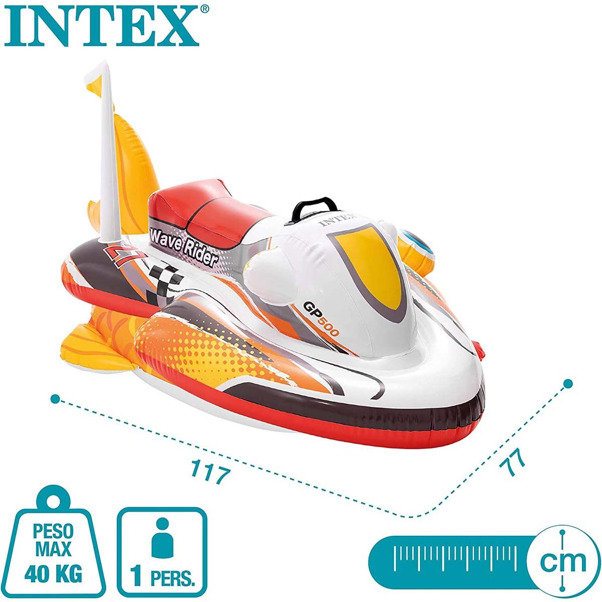  Intex Wave Rider Inflatable Jet Ski For Kids - Water Toys & Pools 