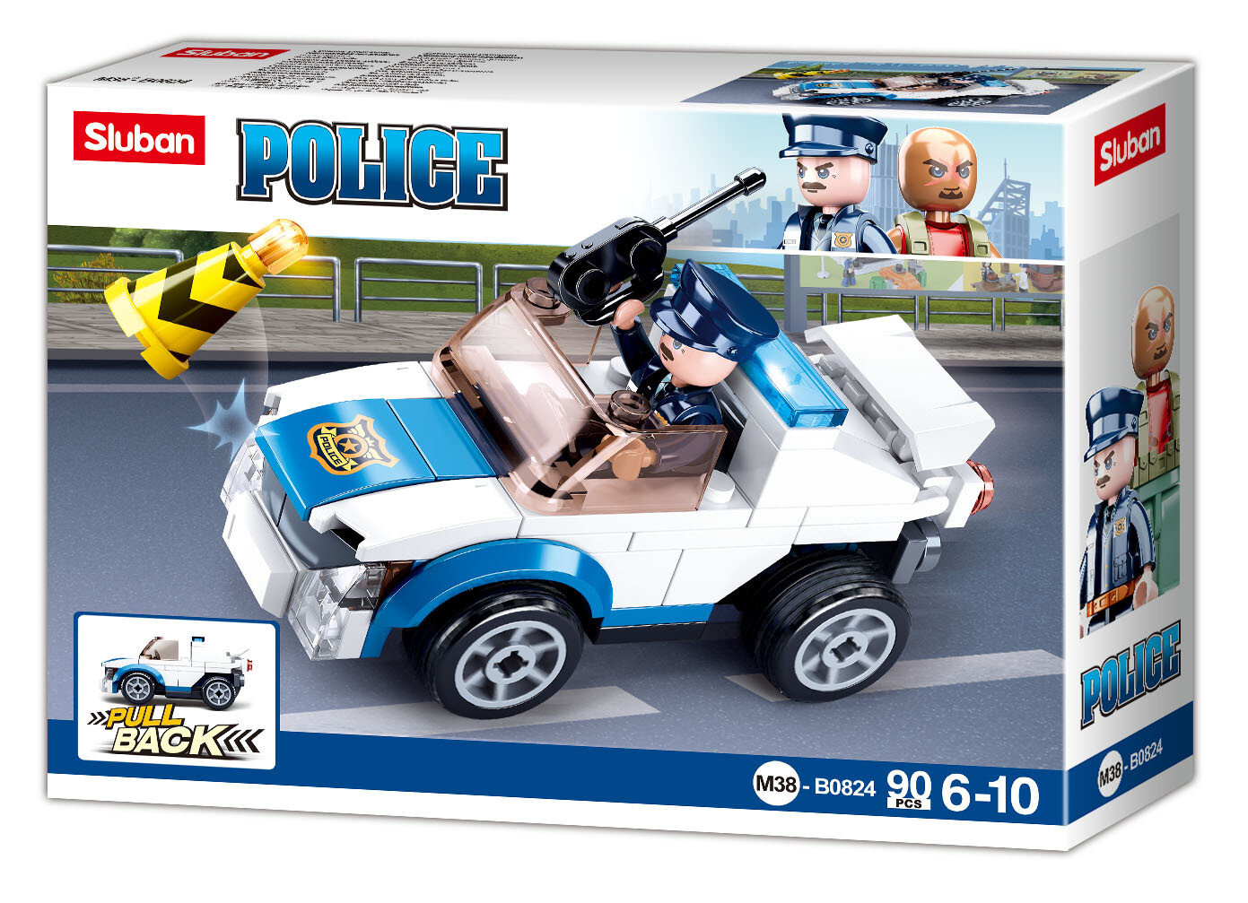  Sluban Police Series -  Surveillance Vehicle 90 PCS With Mini Figure - For Age 6+ Years Old  