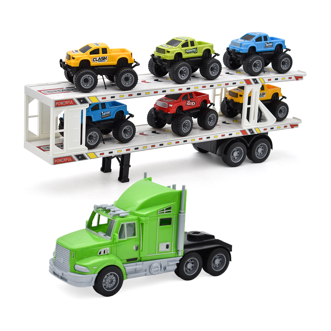  Giant Car Locomotive + 6 Vehicles - Car Games 