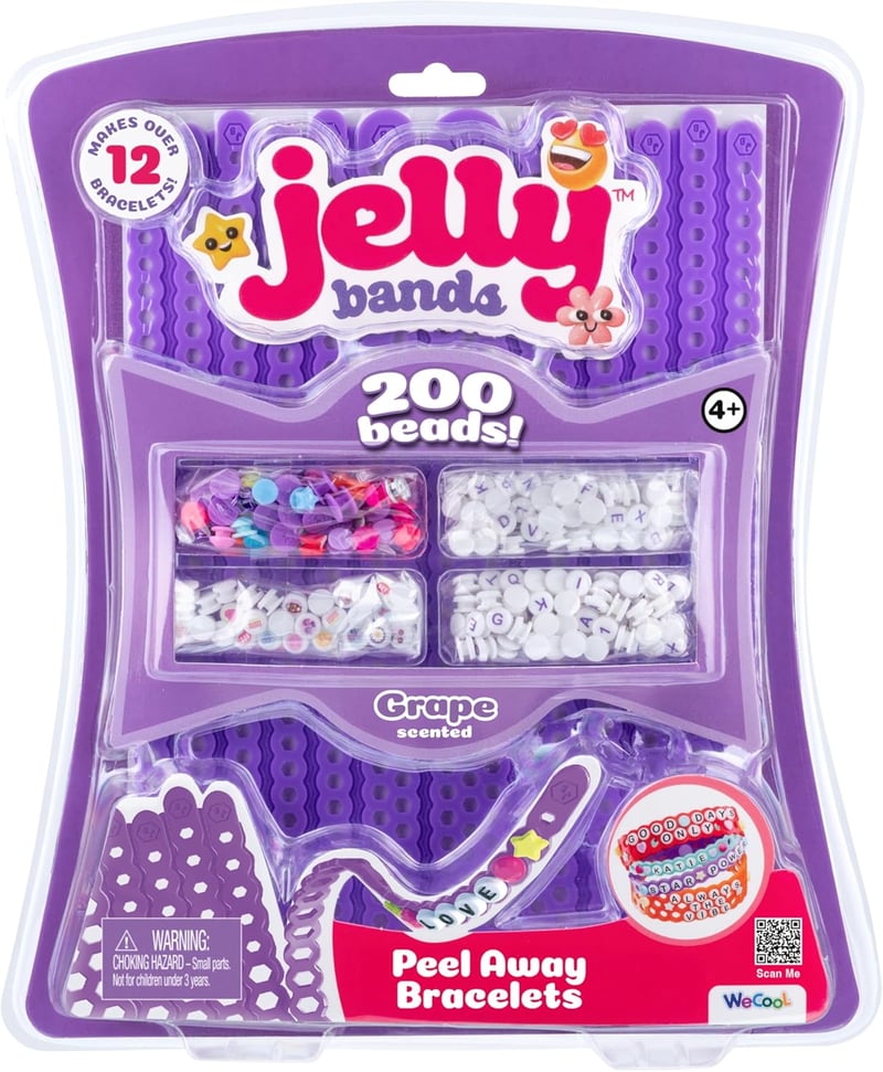  مجموعة WeCool Jelly Bands لصنع أساور يدوية سهلة التقشير - رائحة العنب 