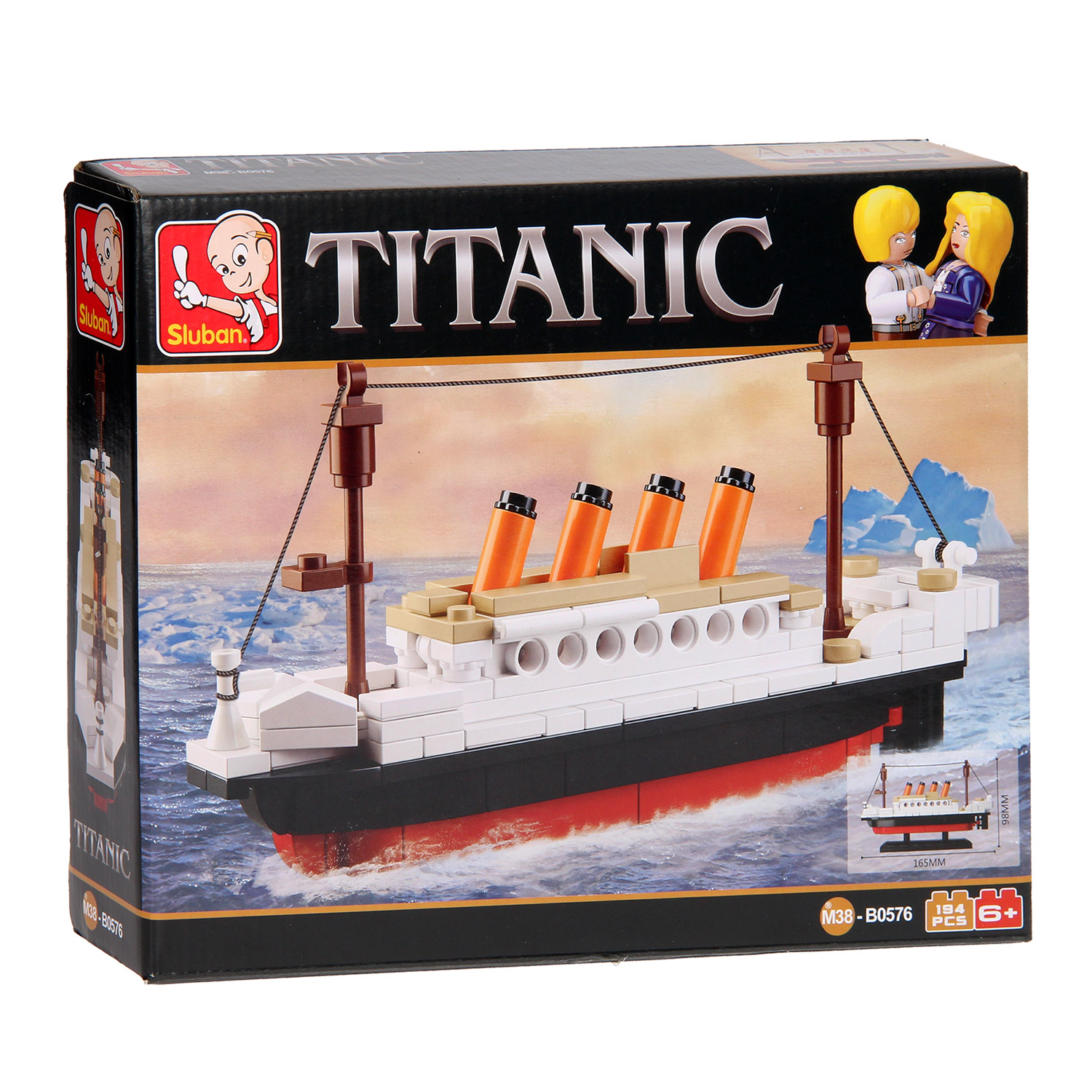  Sluban Small Titanic Ship Building Set 194 PCS with 2 Mini Figures - for Children 6+ Years Old 